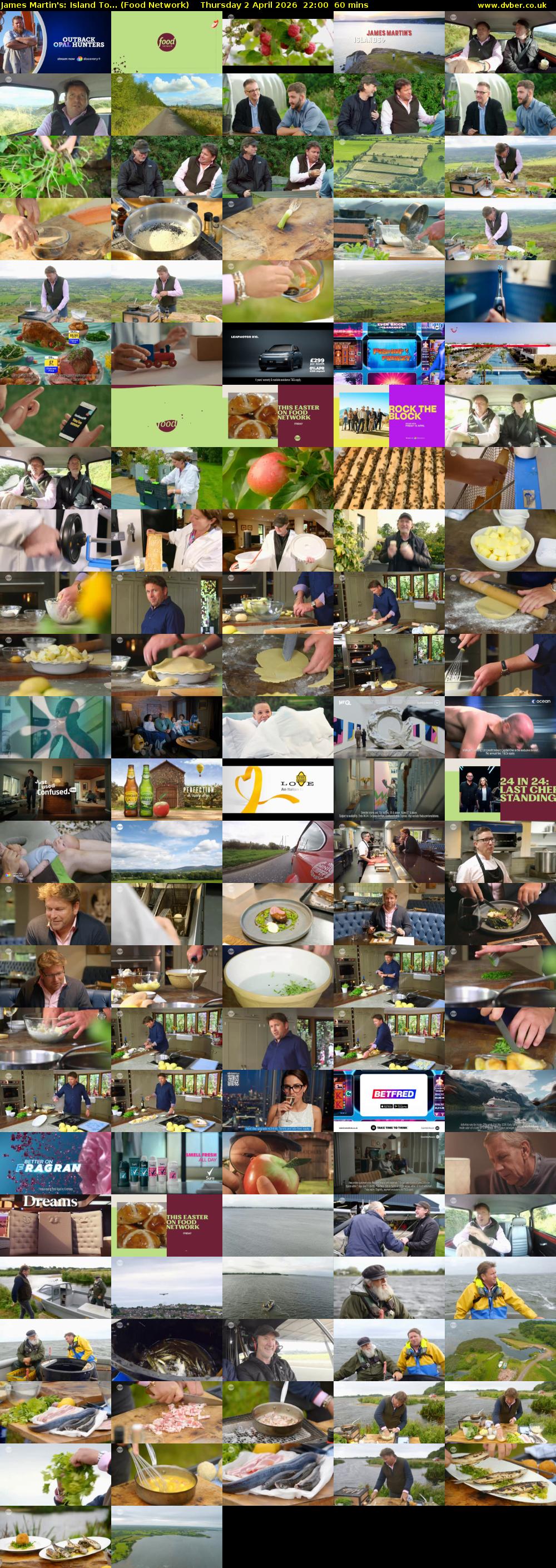 James Martin's: Island To... (Food Network) Thursday 2 April 2026 22:00 - 23:00