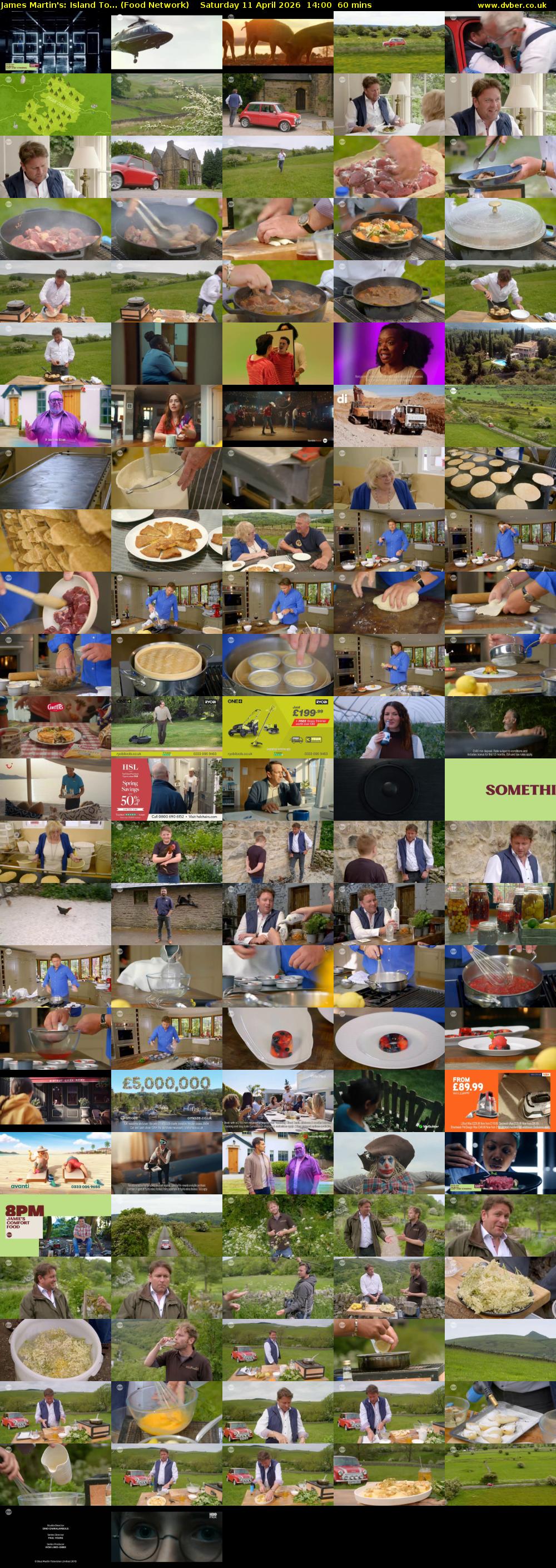 James Martin's: Island To... (Food Network) Saturday 11 April 2026 14:00 - 15:00