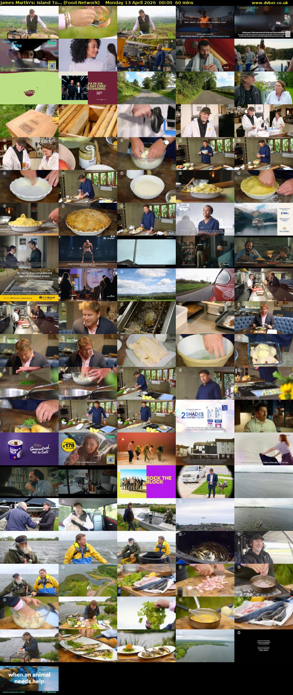 James Martin's: Island To... (Food Network) Monday 13 April 2026 00:00 - 01:00
