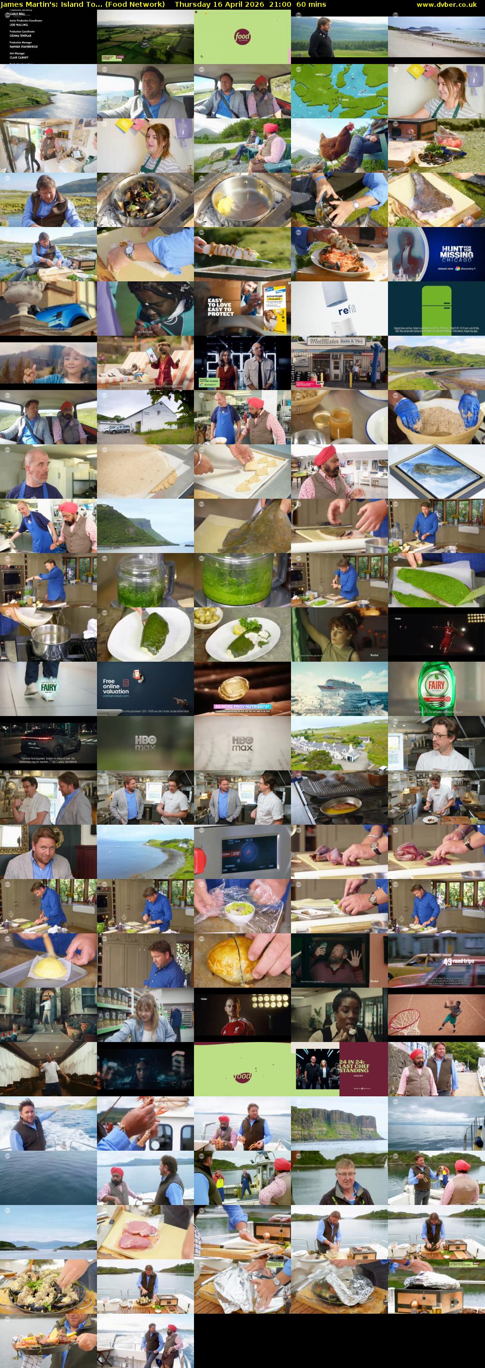 James Martin's: Island To... (Food Network) Thursday 16 April 2026 21:00 - 22:00