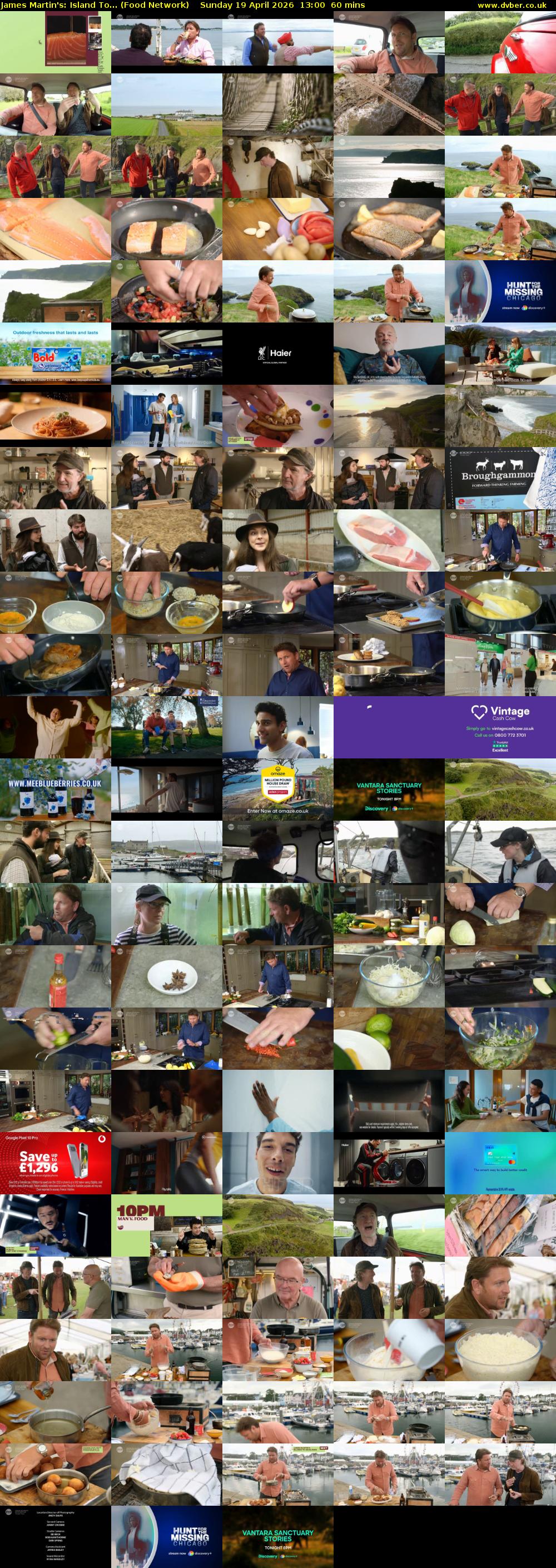 James Martin's: Island To... (Food Network) Sunday 19 April 2026 13:00 - 14:00
