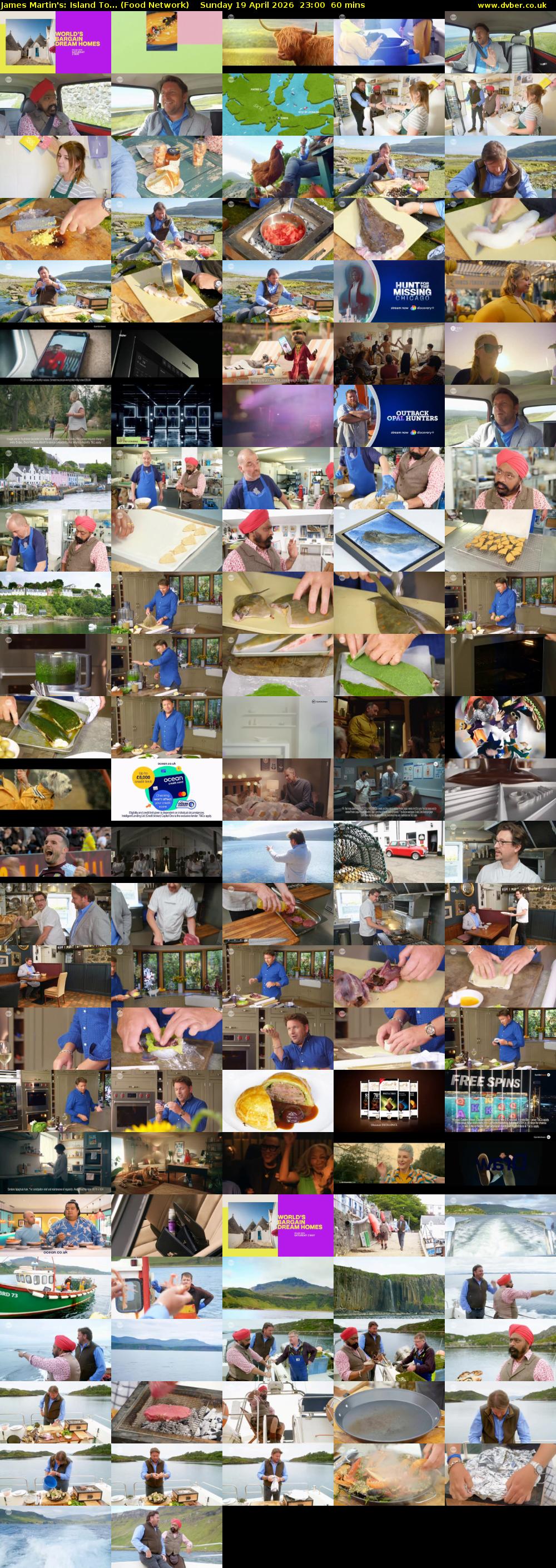 James Martin's: Island To... (Food Network) Sunday 19 April 2026 23:00 - 00:00