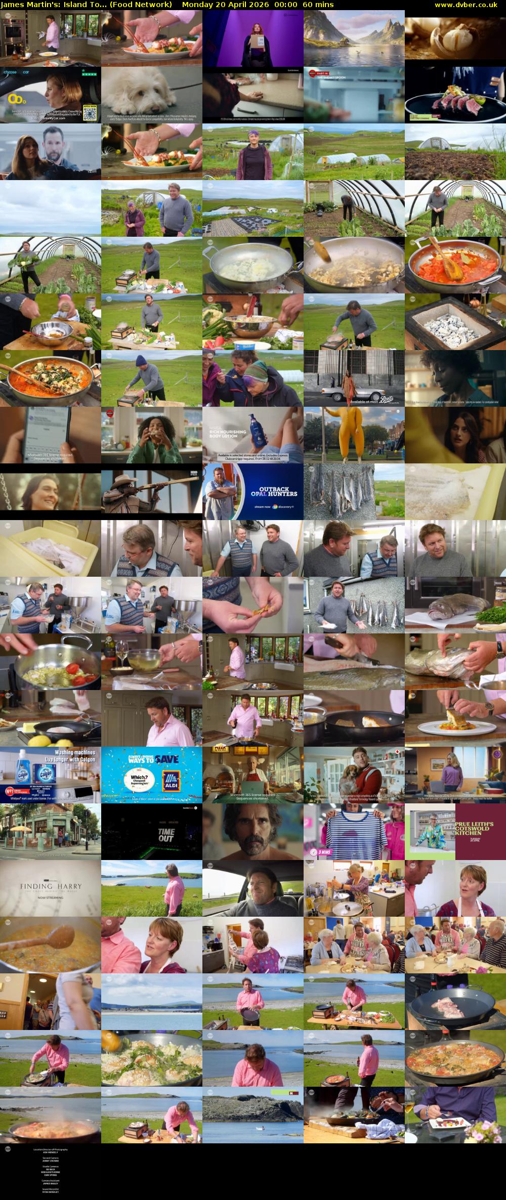 James Martin's: Island To... (Food Network) Monday 20 April 2026 00:00 - 01:00