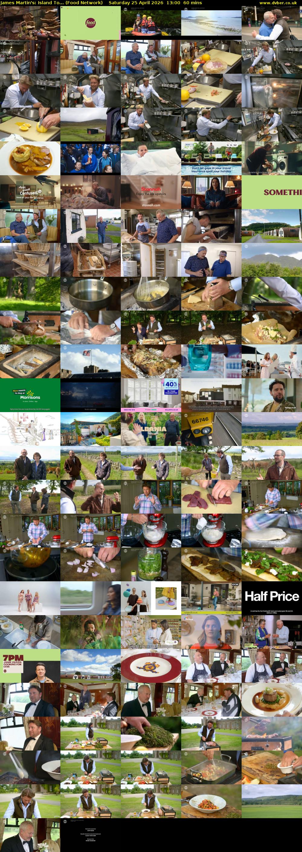 James Martin's: Island To... (Food Network) Saturday 25 April 2026 13:00 - 14:00