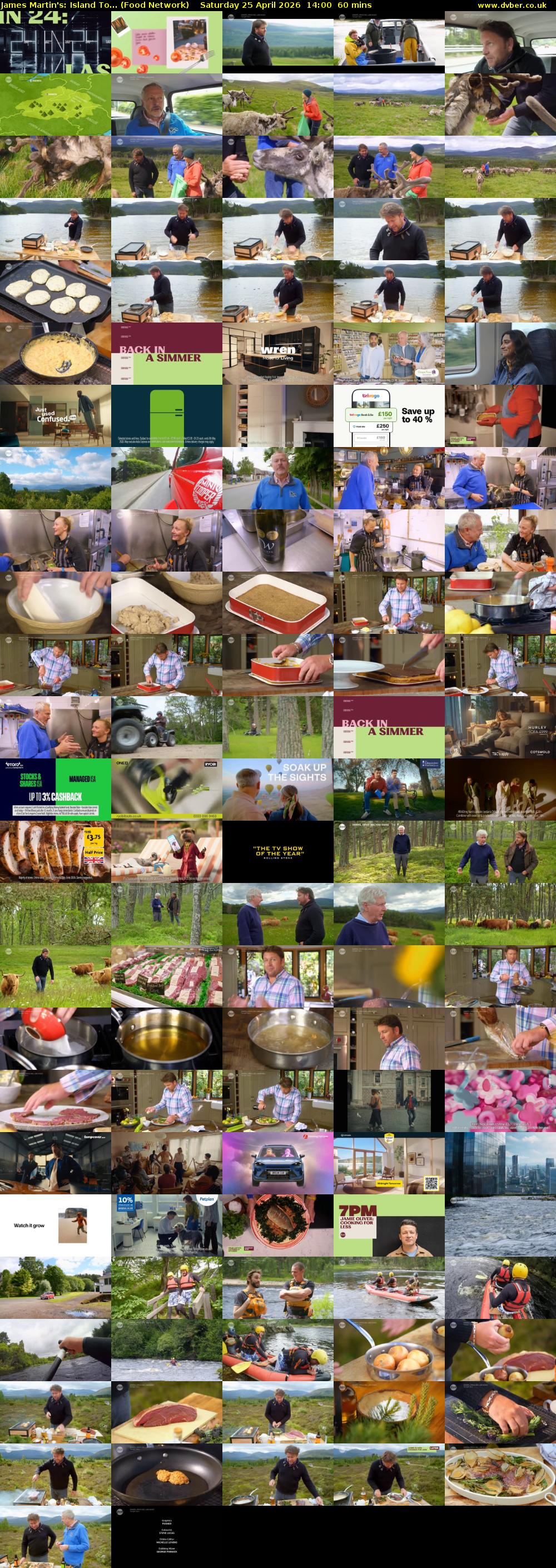 James Martin's: Island To... (Food Network) Saturday 25 April 2026 14:00 - 15:00