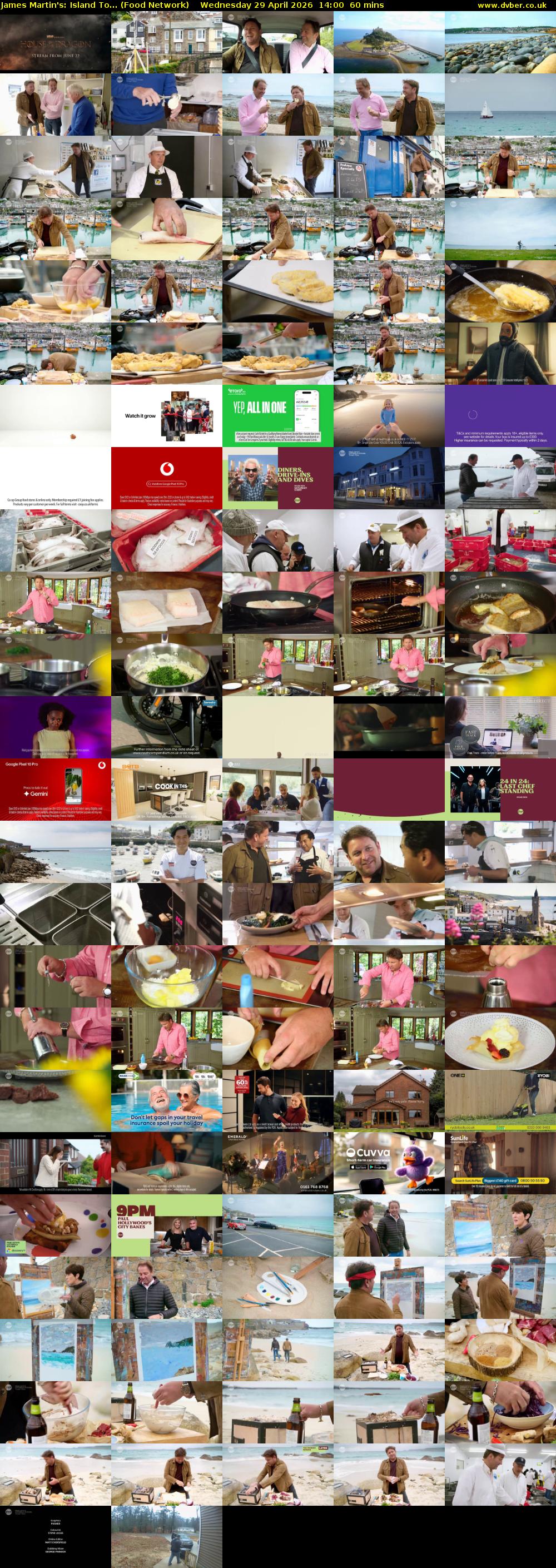 James Martin's: Island To... (Food Network) Wednesday 29 April 2026 14:00 - 15:00