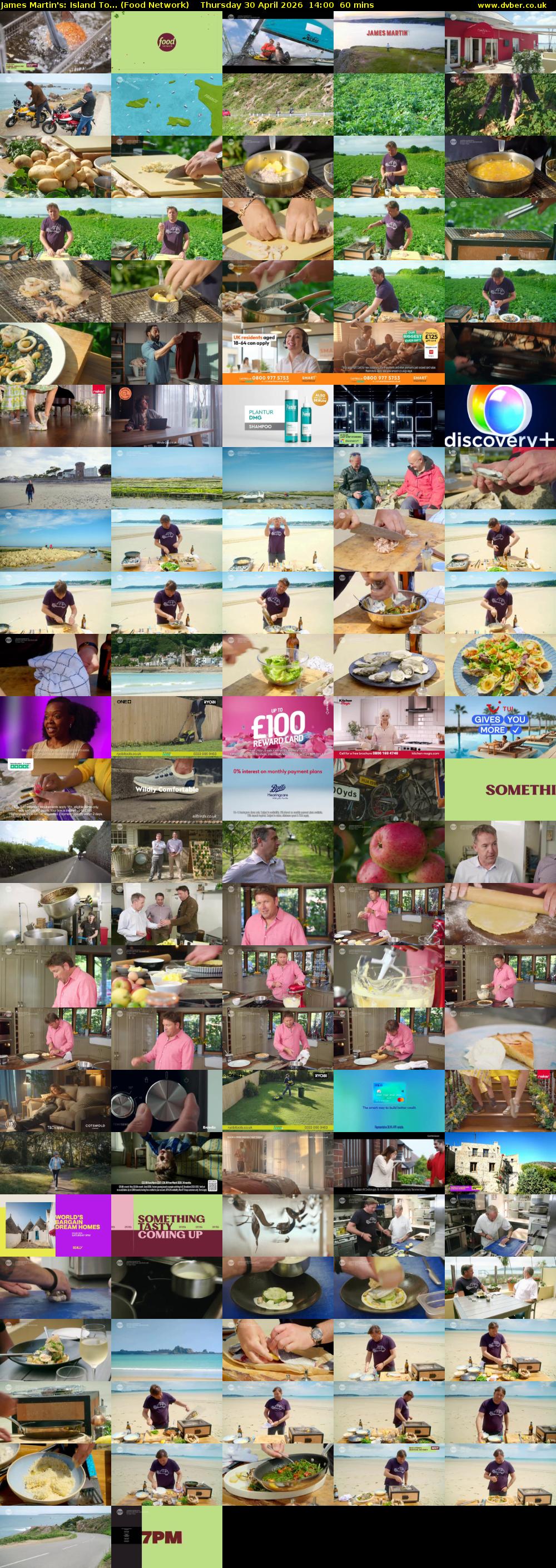James Martin's: Island To... (Food Network) Thursday 30 April 2026 14:00 - 15:00