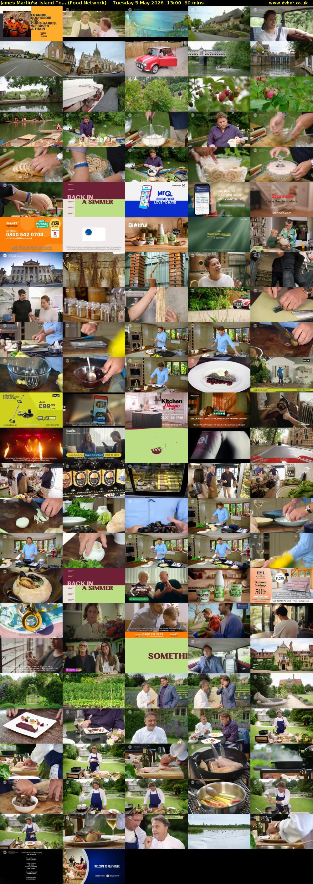 James Martin's: Island To... (Food Network) Tuesday 5 May 2026 13:00 - 14:00