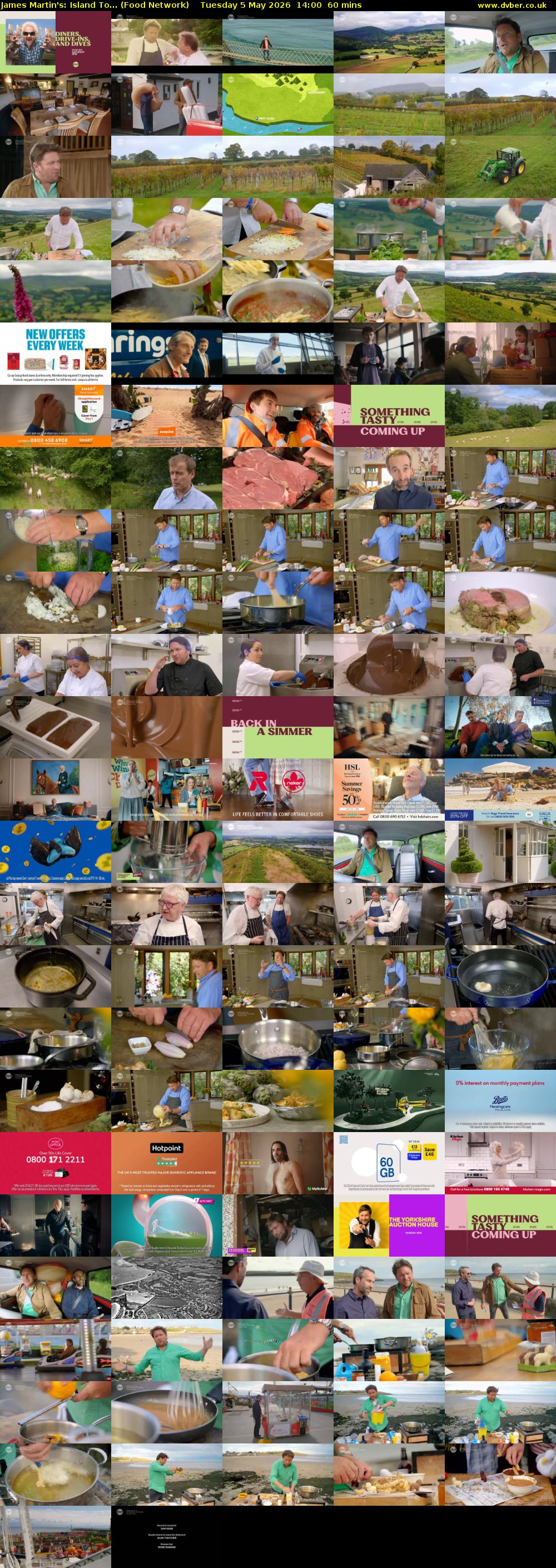 James Martin's: Island To... (Food Network) Tuesday 5 May 2026 14:00 - 15:00
