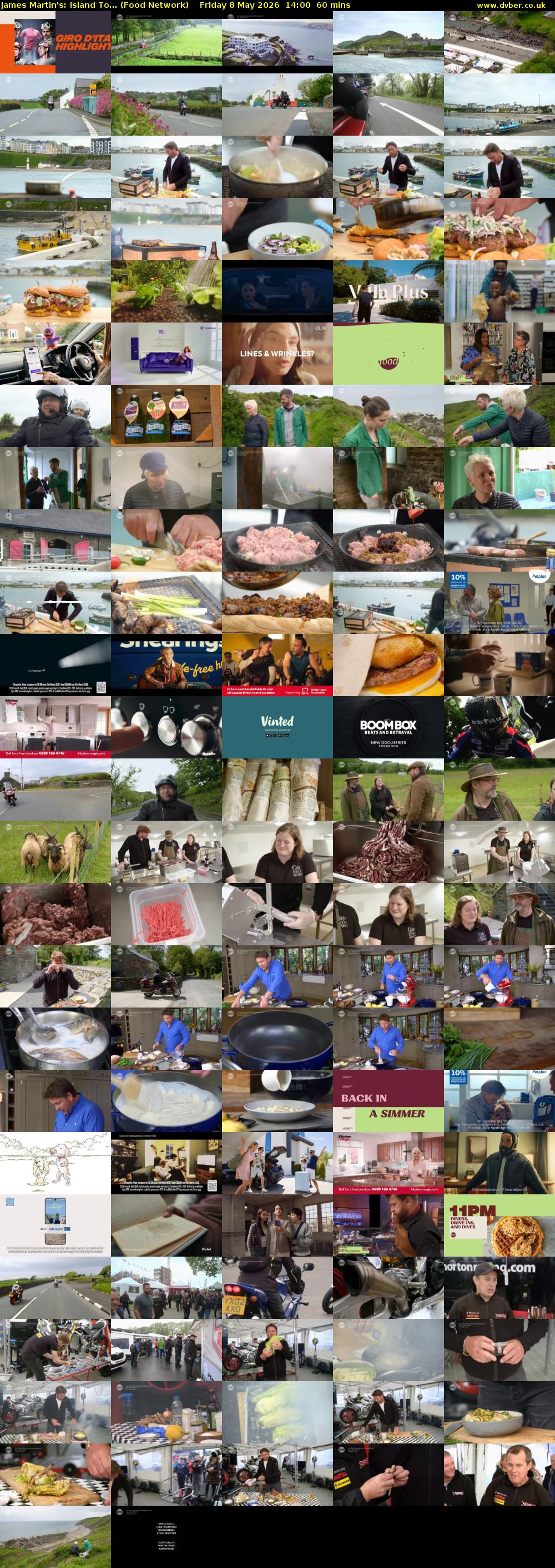 James Martin's: Island To... (Food Network) Friday 8 May 2026 14:00 - 15:00