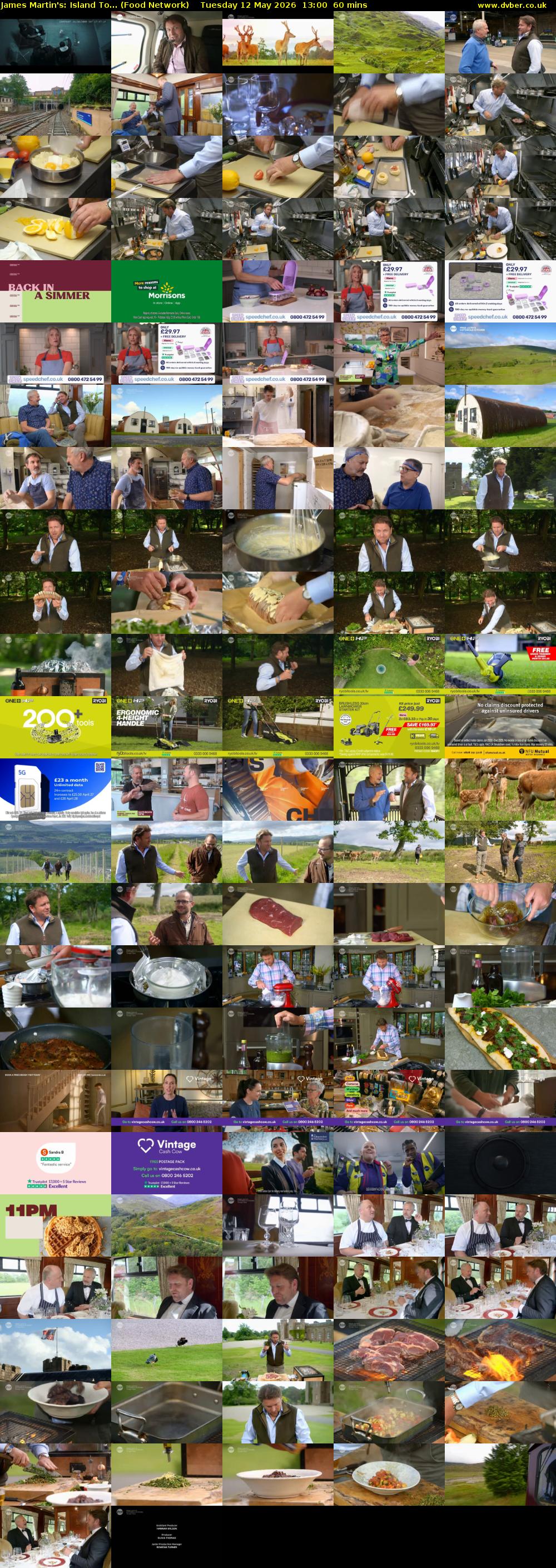 James Martin's: Island To... (Food Network) Tuesday 12 May 2026 13:00 - 14:00
