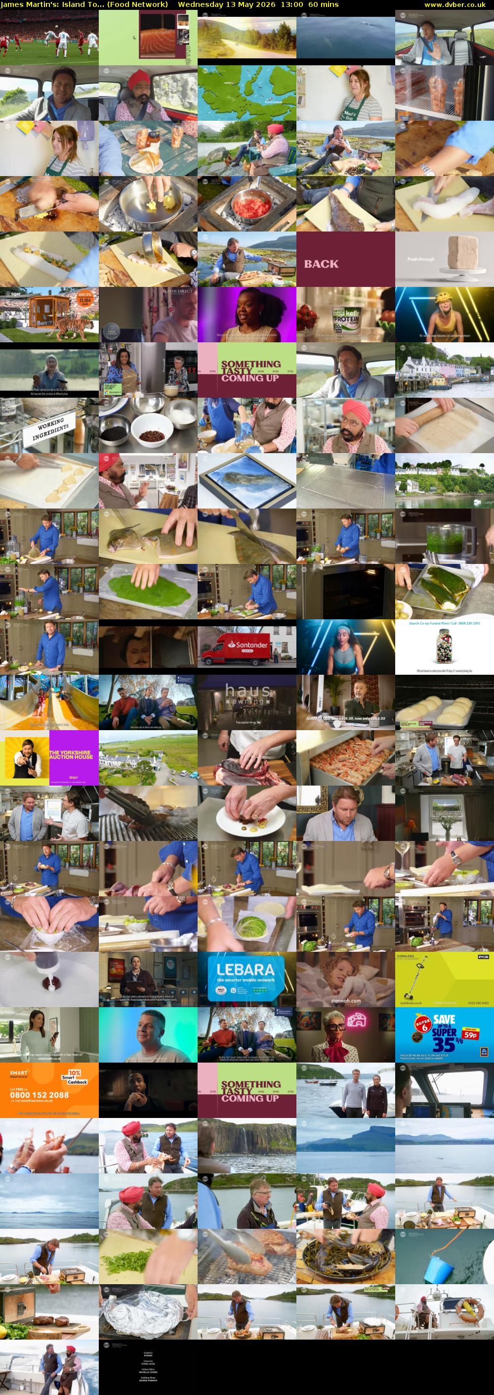 James Martin's: Island To... (Food Network) Wednesday 13 May 2026 13:00 - 14:00