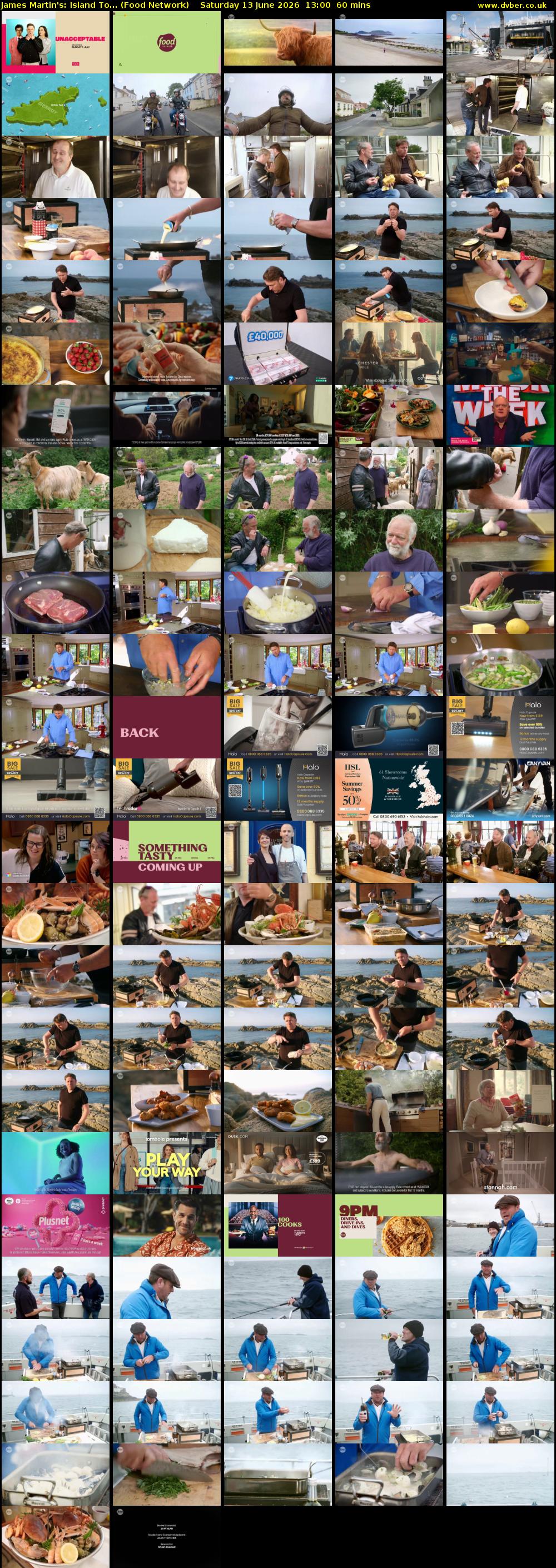 James Martin's: Island To... (Food Network) Saturday 13 June 2026 13:00 - 14:00