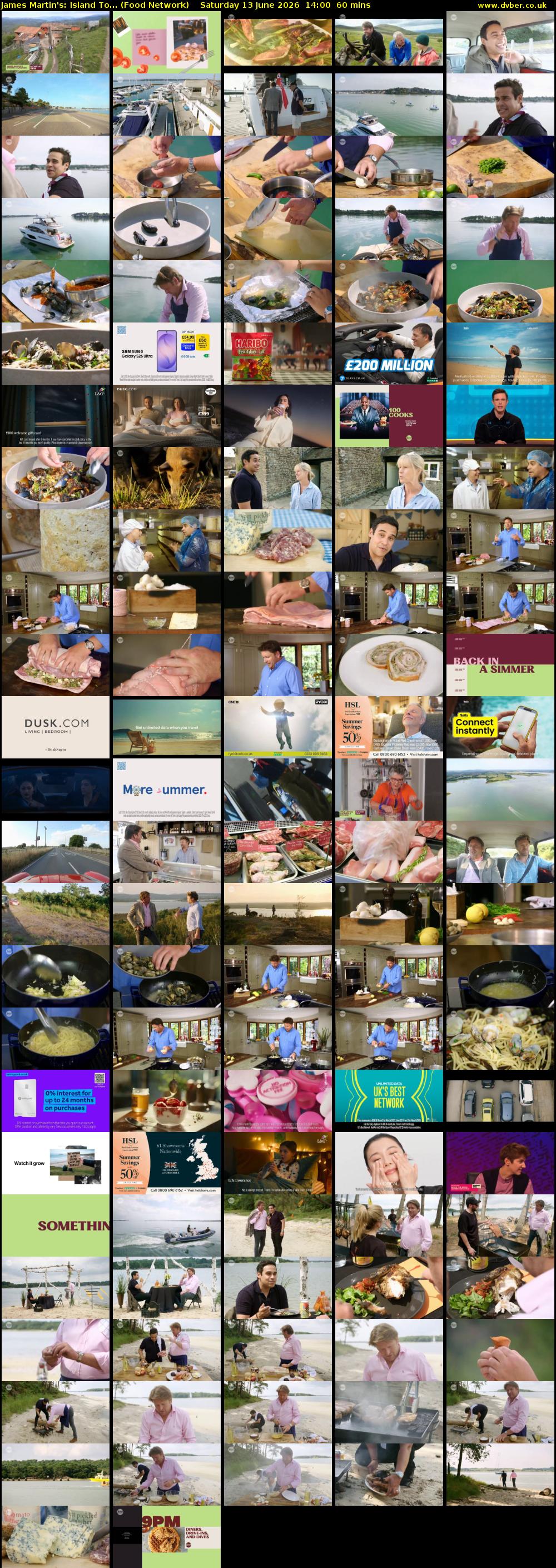 James Martin's: Island To... (Food Network) Saturday 13 June 2026 14:00 - 15:00