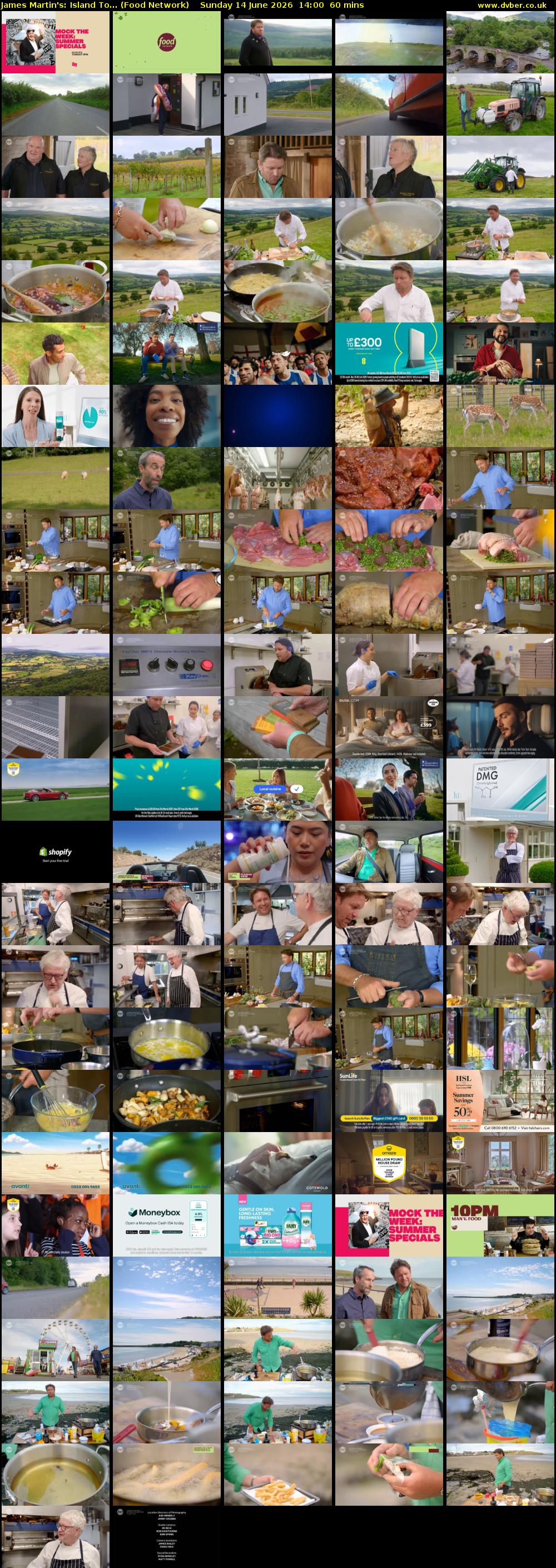 James Martin's: Island To... (Food Network) Sunday 14 June 2026 14:00 - 15:00