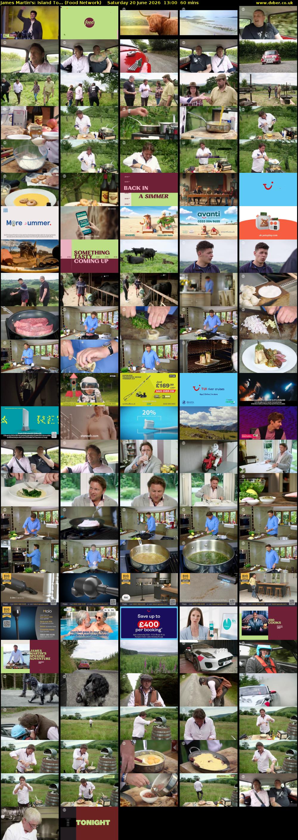 James Martin's: Island To... (Food Network) Saturday 20 June 2026 13:00 - 14:00