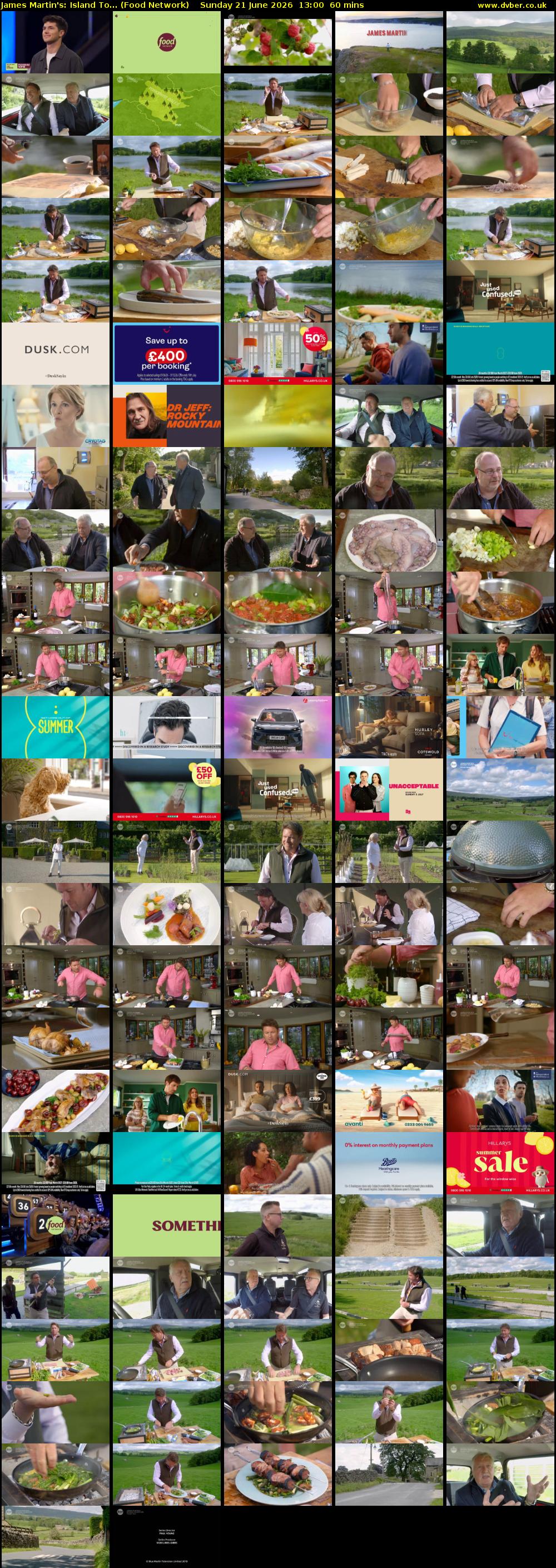James Martin's: Island To... (Food Network) Sunday 21 June 2026 13:00 - 14:00