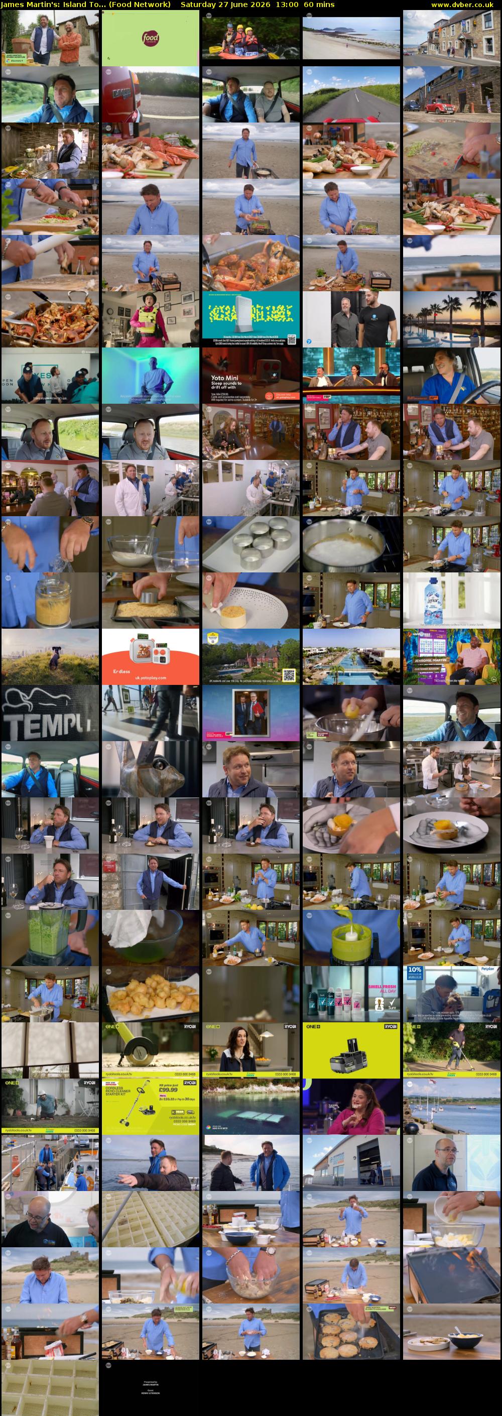 James Martin's: Island To... (Food Network) Saturday 27 June 2026 13:00 - 14:00