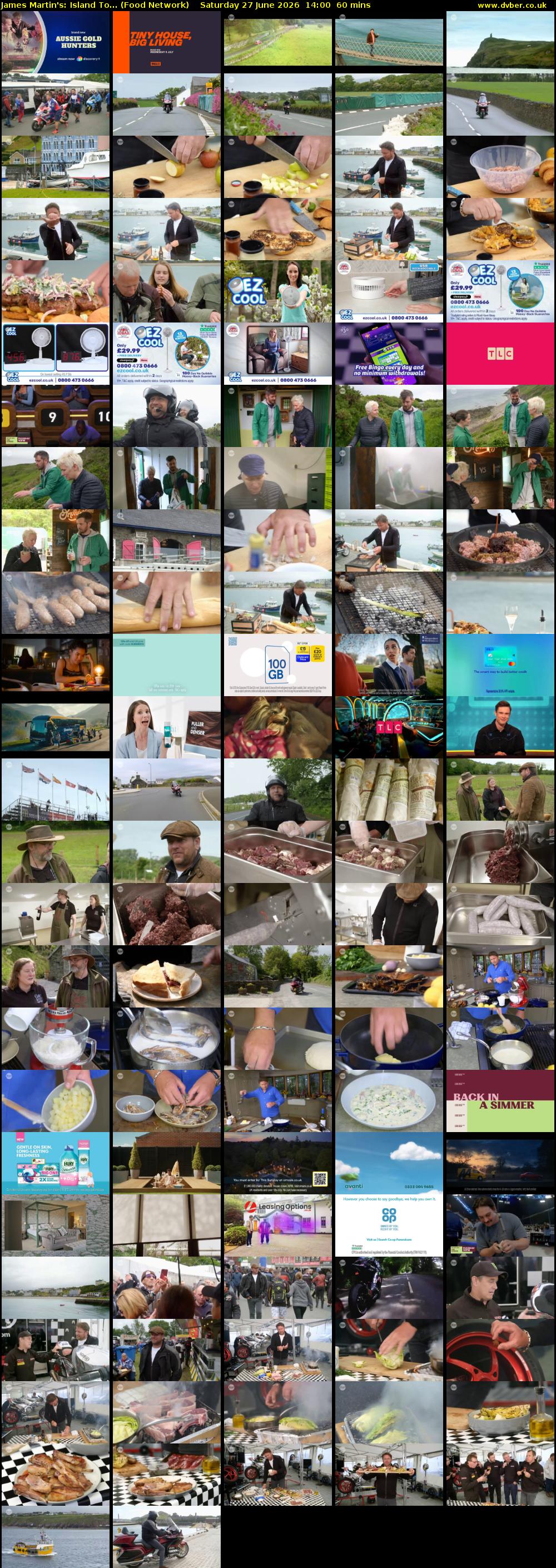 James Martin's: Island To... (Food Network) Saturday 27 June 2026 14:00 - 15:00