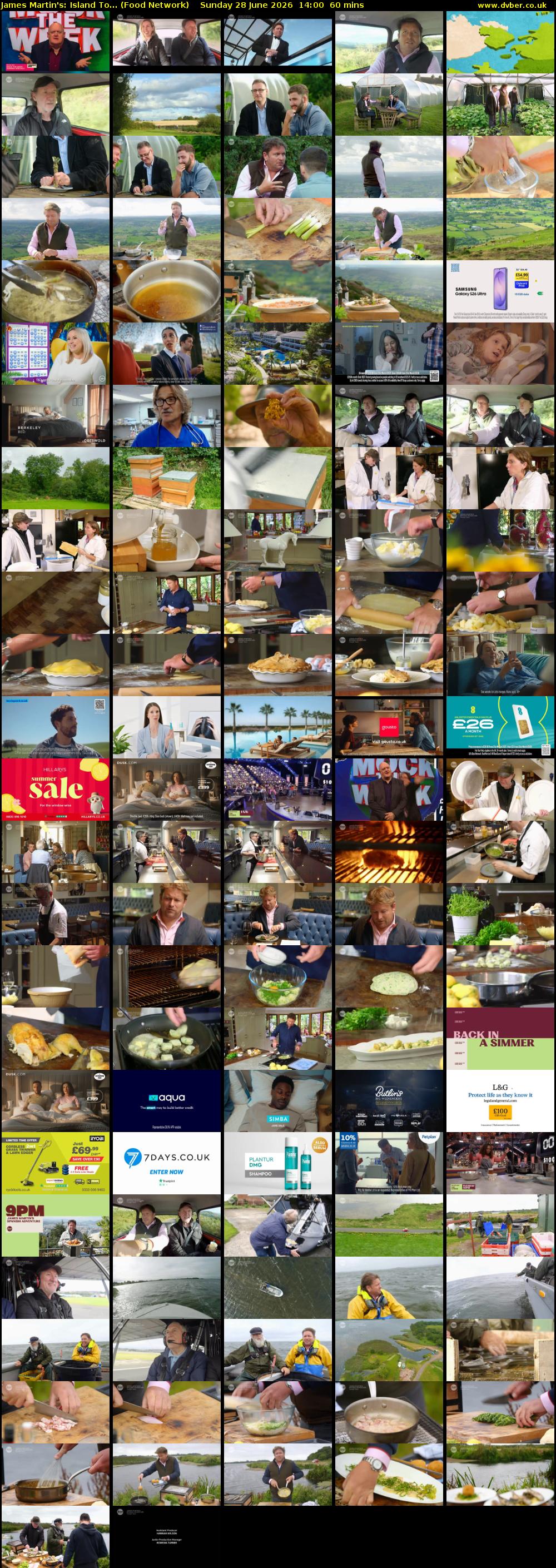 James Martin's: Island To... (Food Network) Sunday 28 June 2026 14:00 - 15:00