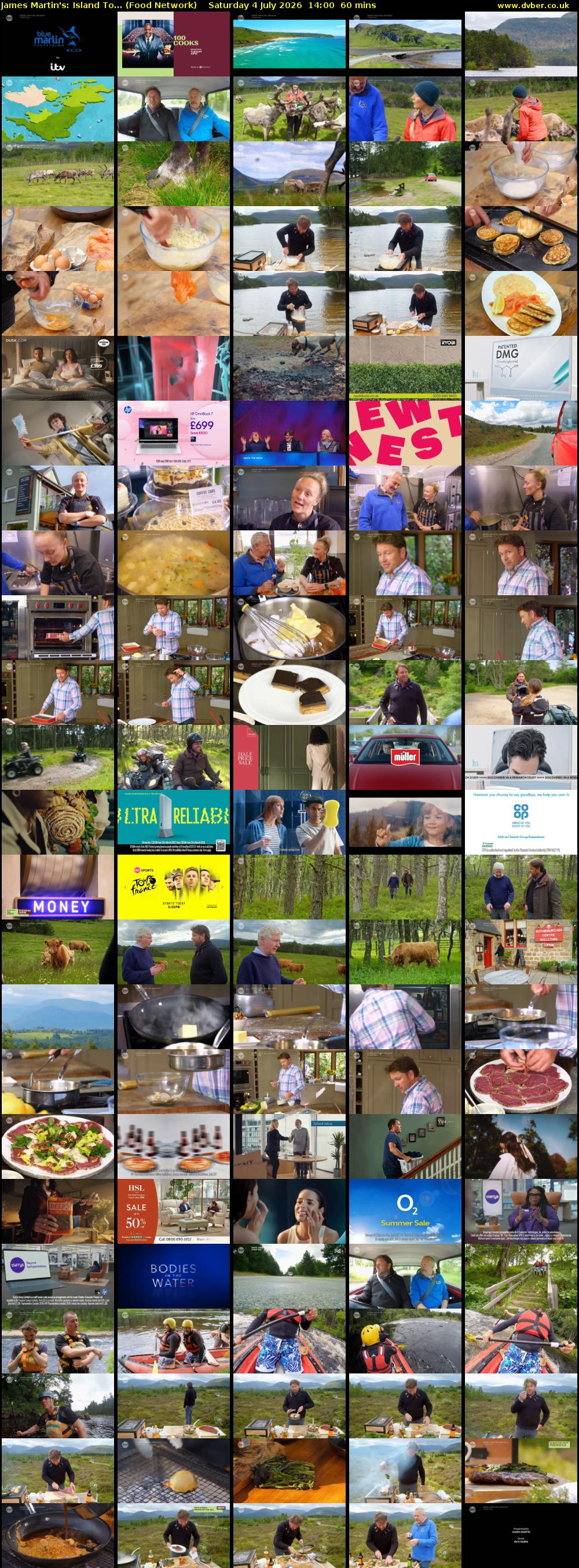 James Martin's: Island To... (Food Network) Saturday 4 July 2026 14:00 - 15:00