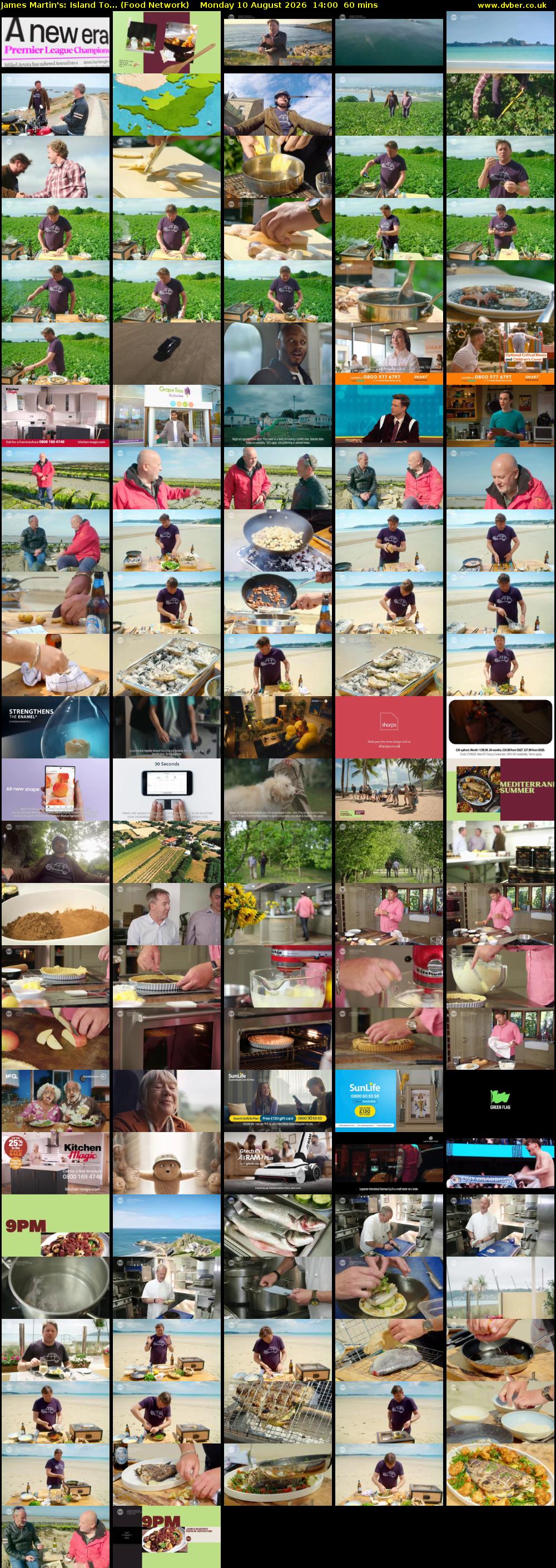 James Martin's: Island To... (Food Network) Monday 10 August 2026 14:00 - 15:00