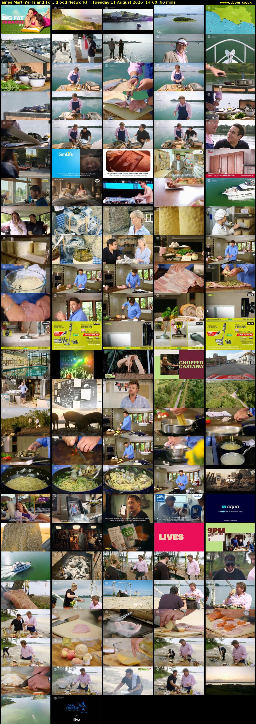 James Martin's: Island To... (Food Network) Tuesday 11 August 2026 14:00 - 15:00