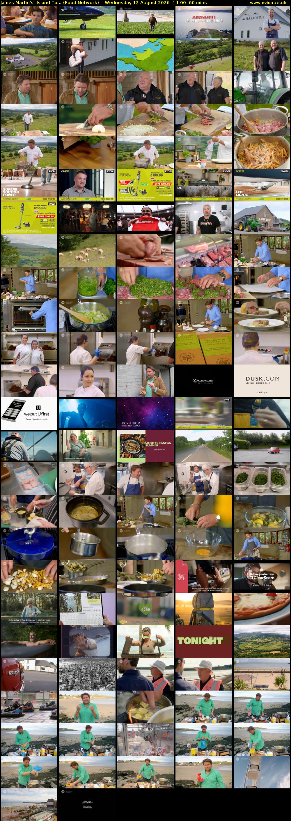 James Martin's: Island To... (Food Network) Wednesday 12 August 2026 14:00 - 15:00