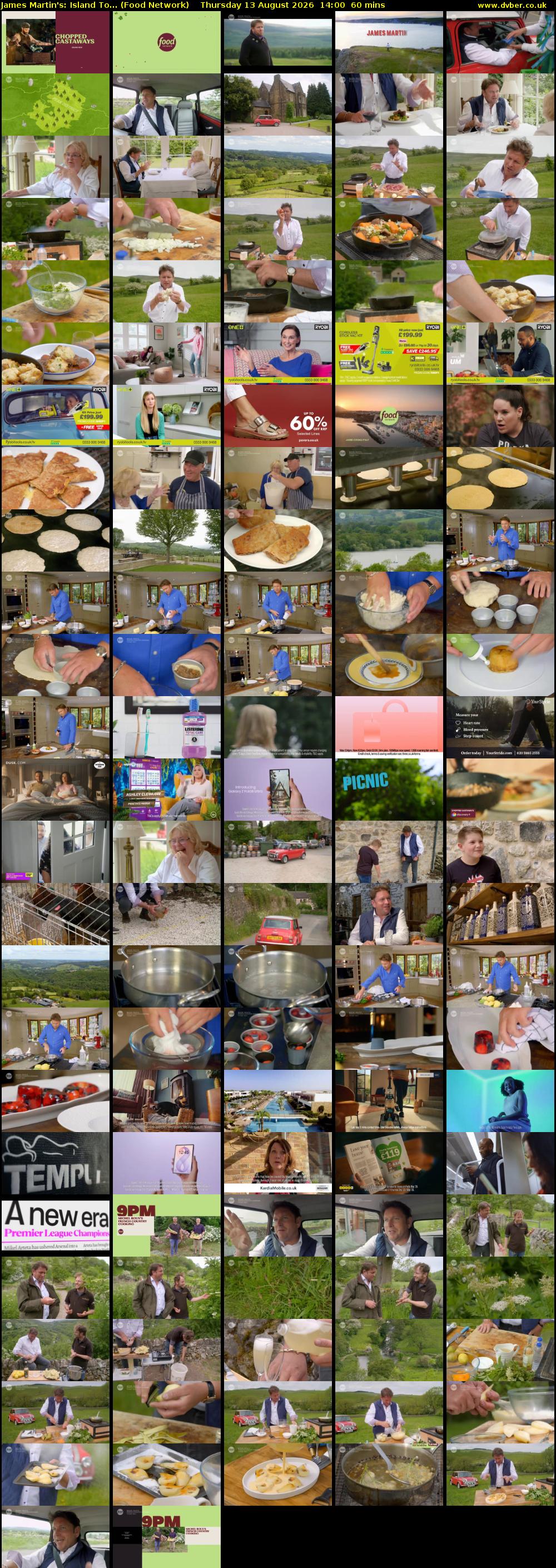 James Martin's: Island To... (Food Network) Thursday 13 August 2026 14:00 - 15:00