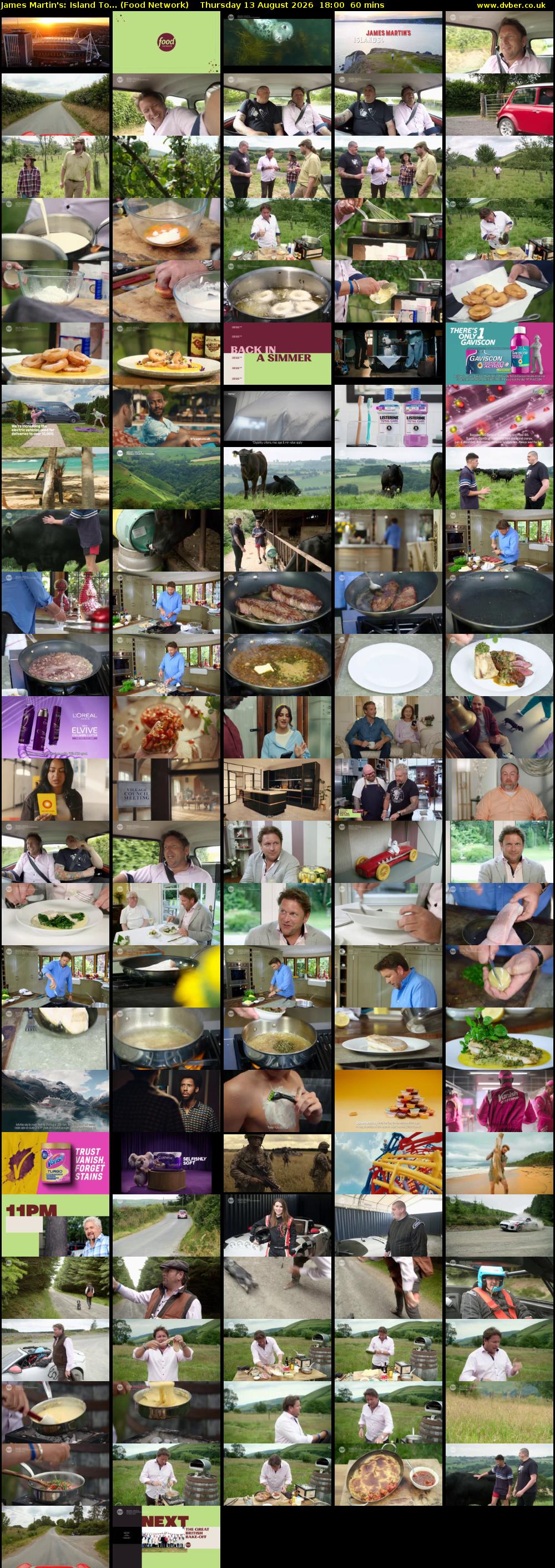 James Martin's: Island To... (Food Network) Thursday 13 August 2026 18:00 - 19:00