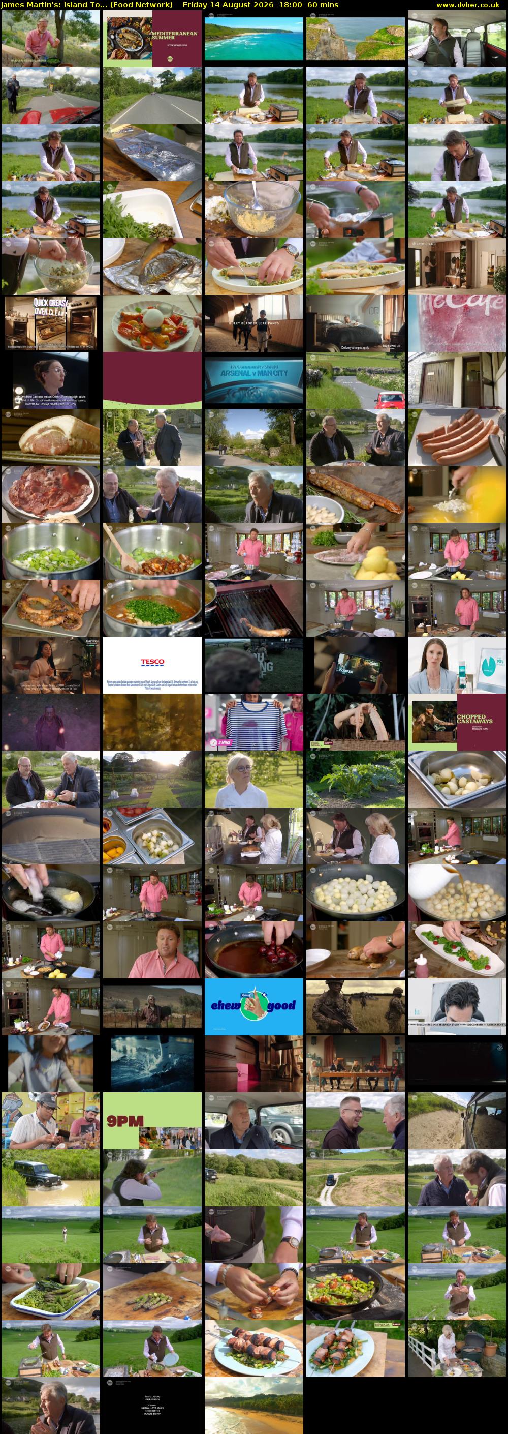 James Martin's: Island To... (Food Network) Friday 14 August 2026 18:00 - 19:00