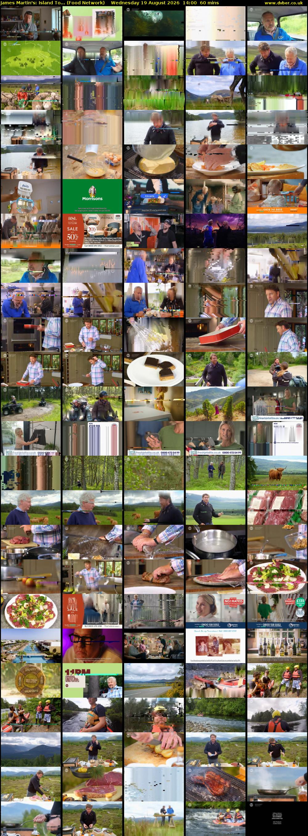 James Martin's: Island To... (Food Network) Wednesday 19 August 2026 14:00 - 15:00