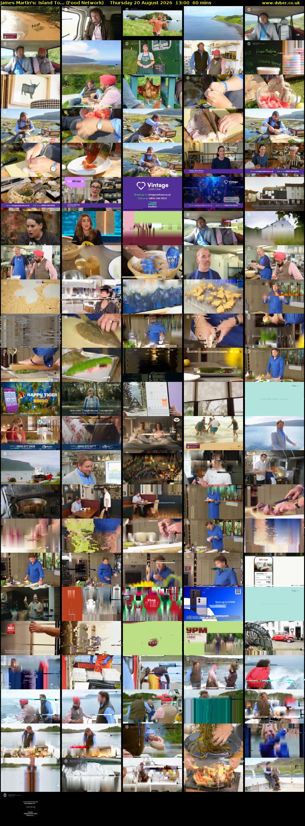 James Martin's: Island To... (Food Network) Thursday 20 August 2026 13:00 - 14:00