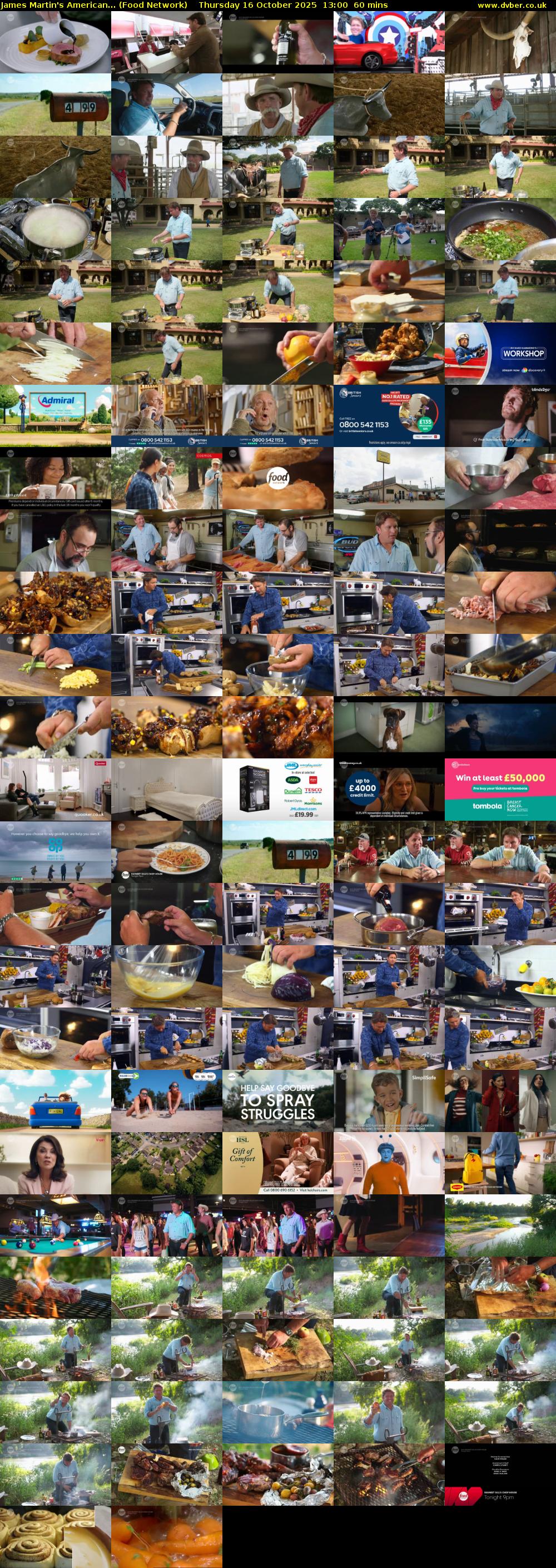 James Martin's American... (Food Network) Thursday 16 October 2025 13:00 - 14:00