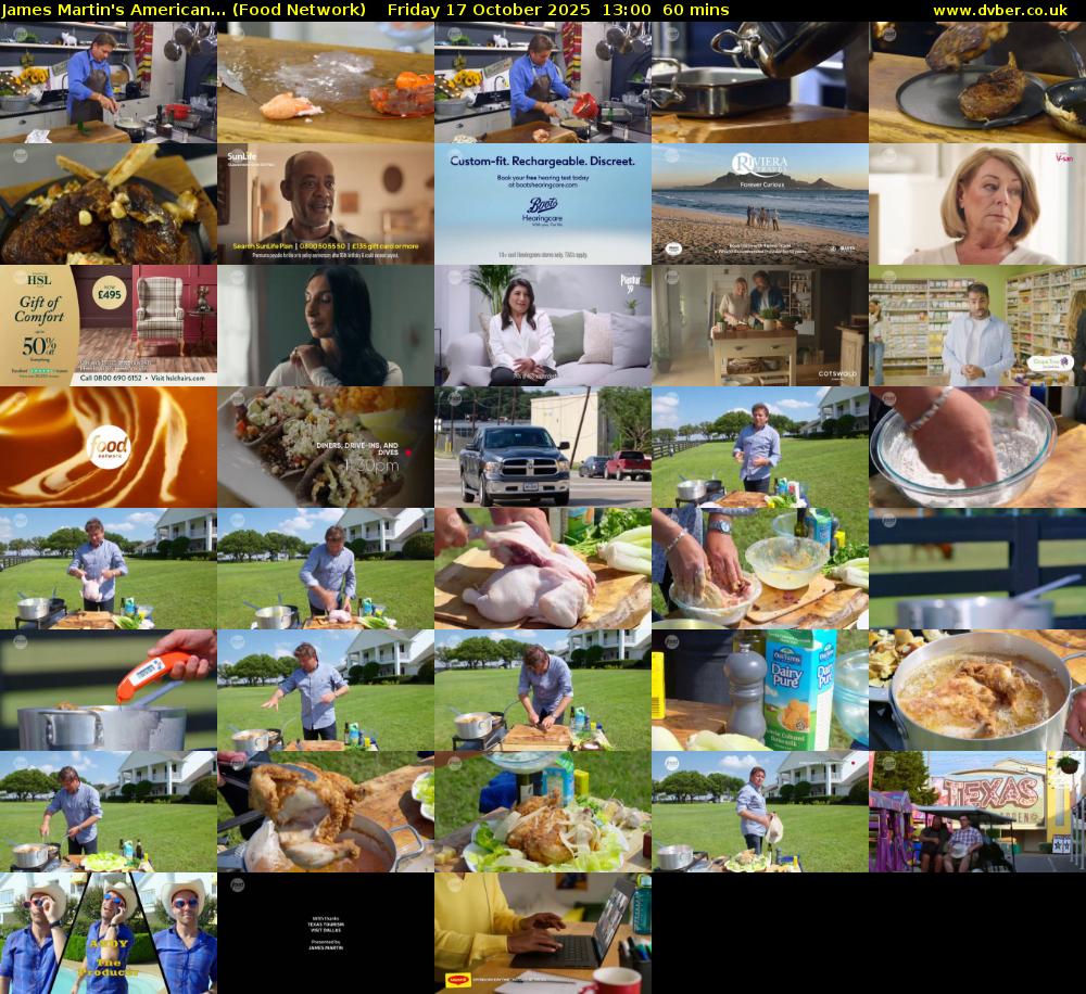 James Martin's American... (Food Network) Friday 17 October 2025 13:00 - 14:00