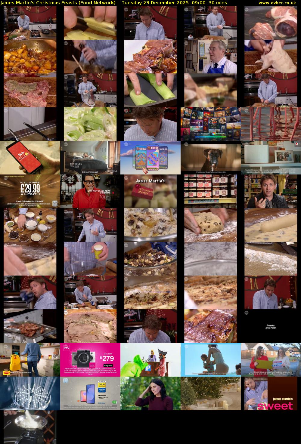 James Martin's Christmas Feasts (Food Network) Tuesday 23 December 2025 09:00 - 09:30