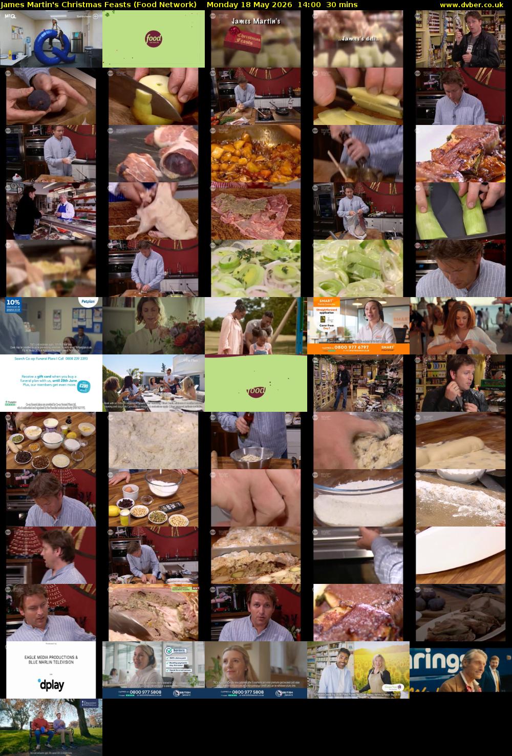 James Martin's Christmas Feasts (Food Network) Monday 18 May 2026 14:00 - 14:30