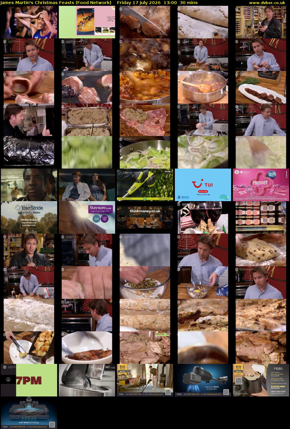 James Martin's Christmas Feasts (Food Network) Friday 17 July 2026 13:00 - 13:30