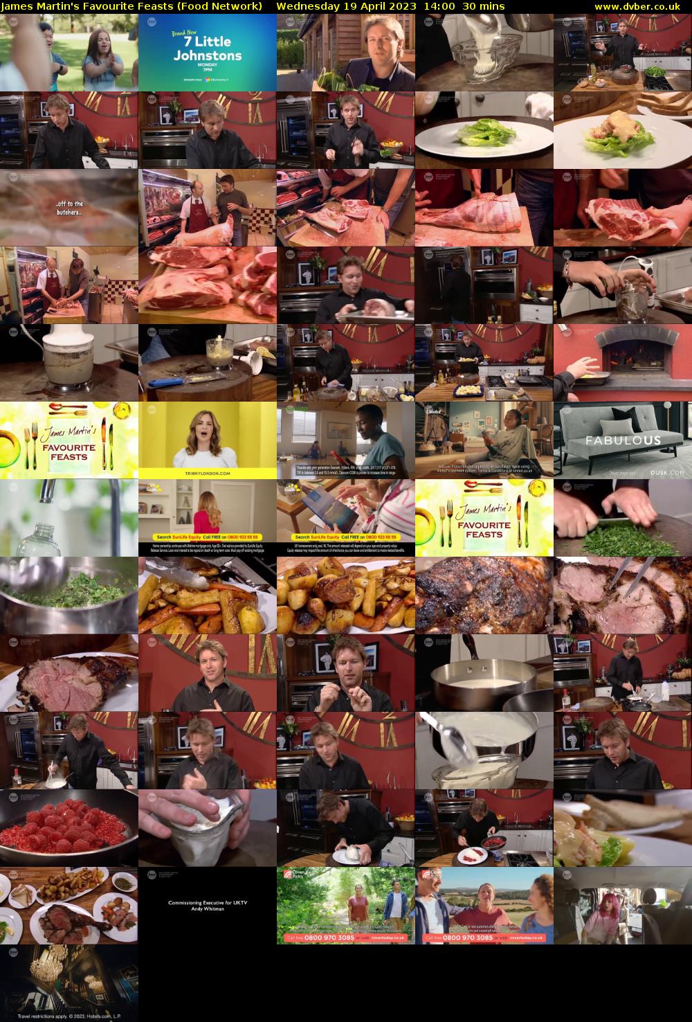 James Martin's Favourite Feasts (Food Network) Wednesday 19 April 2023 14:00 - 14:30