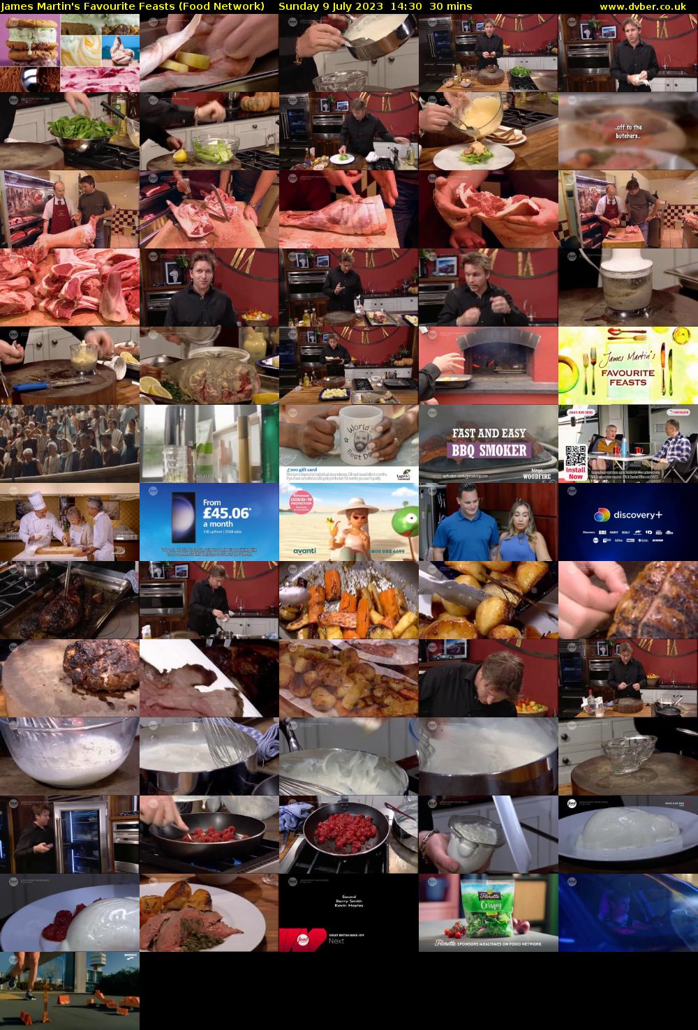 James Martin's Favourite Feasts (Food Network) Sunday 9 July 2023 14:30 - 15:00