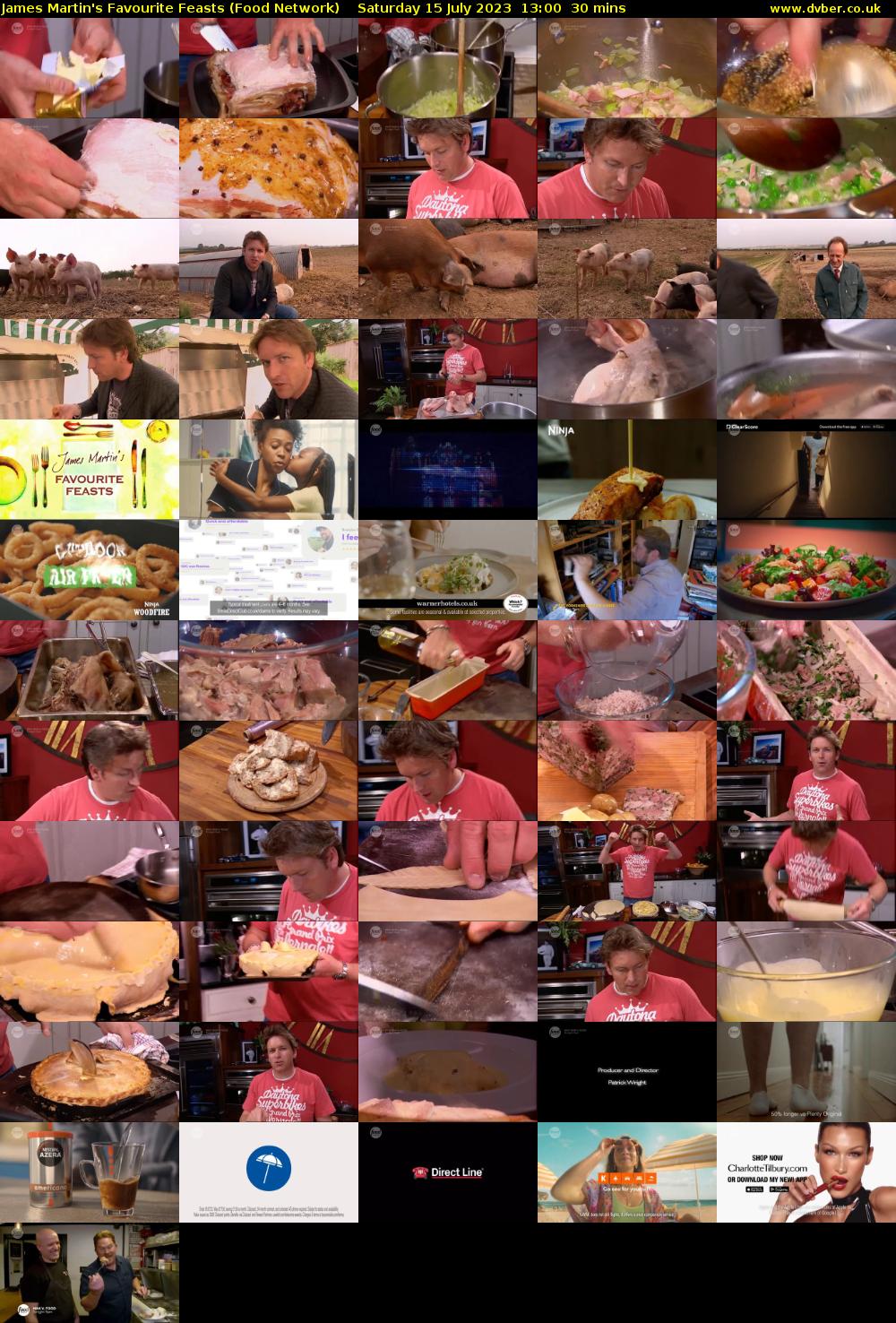 James Martin's Favourite Feasts (Food Network) Saturday 15 July 2023 13:00 - 13:30