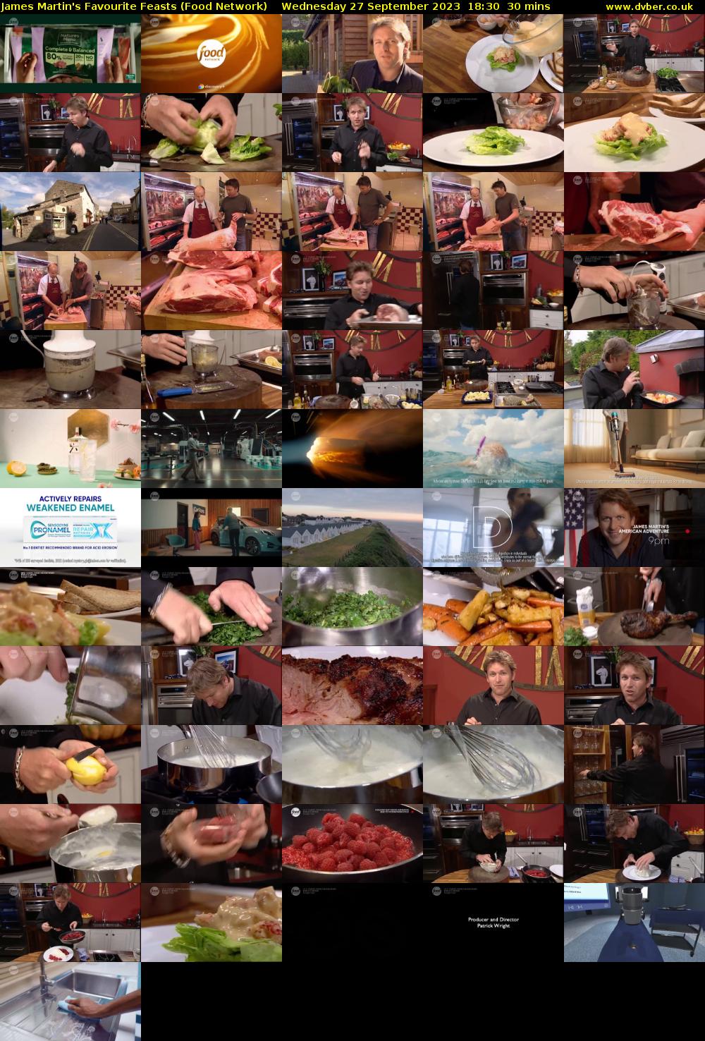 James Martin's Favourite Feasts (Food Network) Wednesday 27 September 2023 18:30 - 19:00