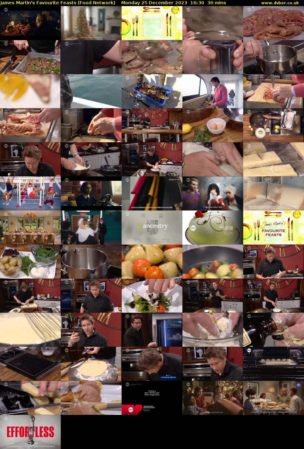 James Martin's Favourite Feasts (Food Network) Monday 25 December 2023 16:30 - 17:00