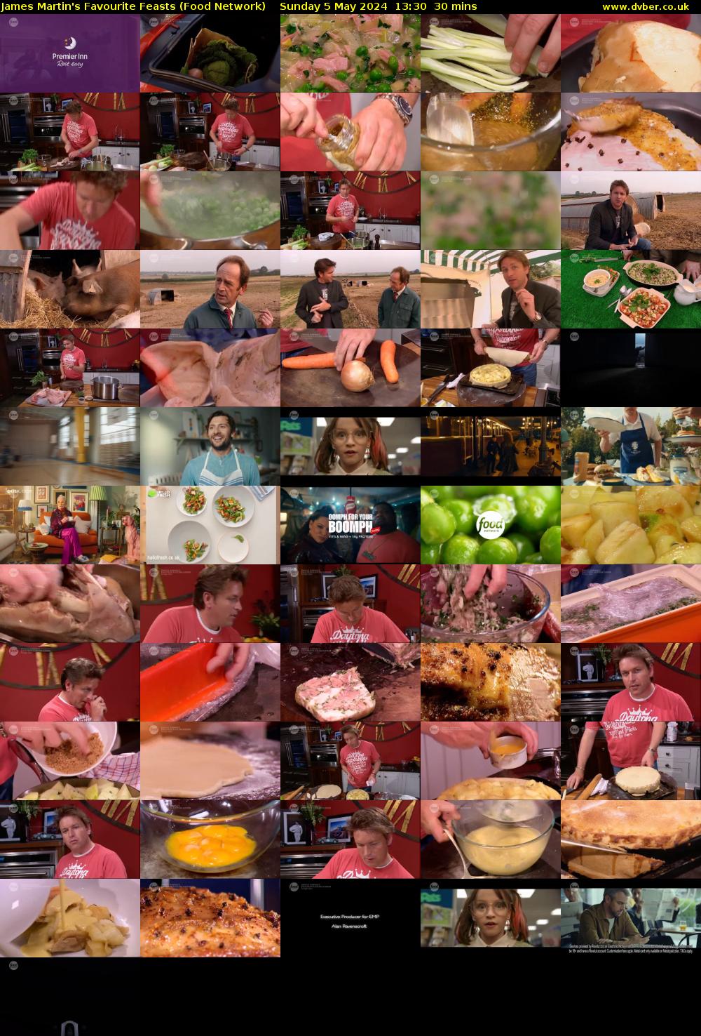 James Martin's Favourite Feasts (Food Network) Sunday 5 May 2024 13:30 - 14:00