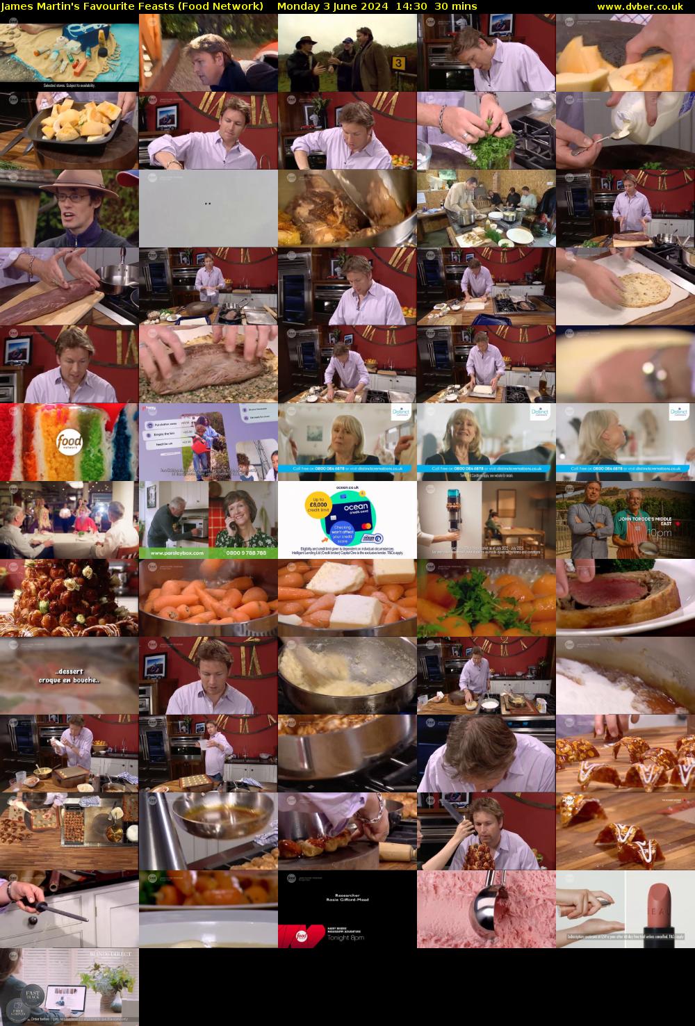 James Martin's Favourite Feasts (Food Network) Monday 3 June 2024 14:30 - 15:00