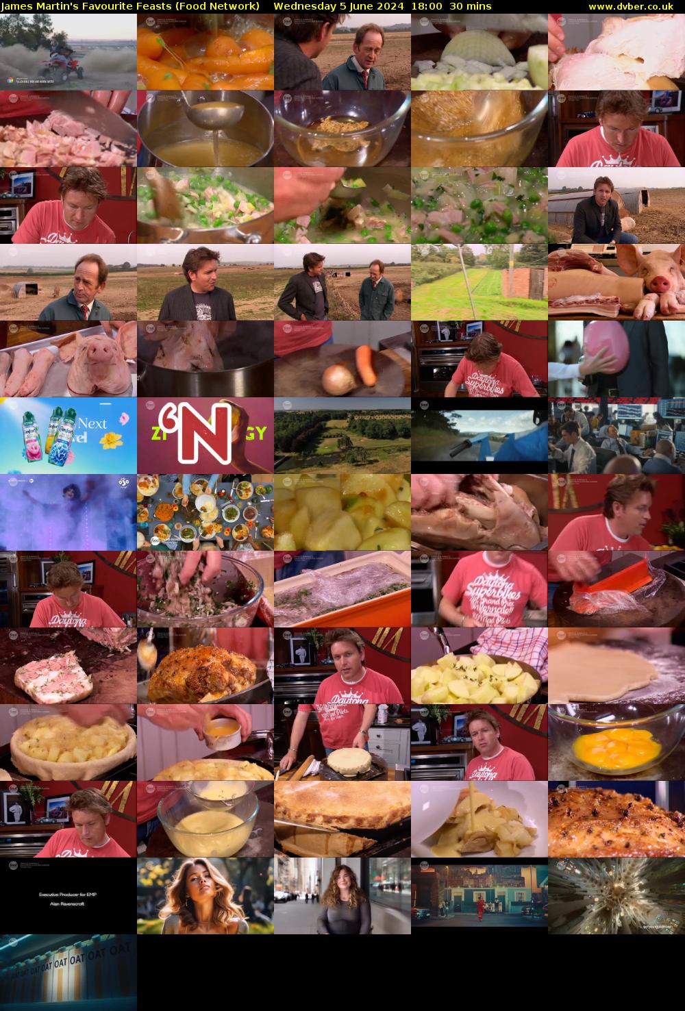 James Martin's Favourite Feasts (Food Network) Wednesday 5 June 2024 18:00 - 18:30