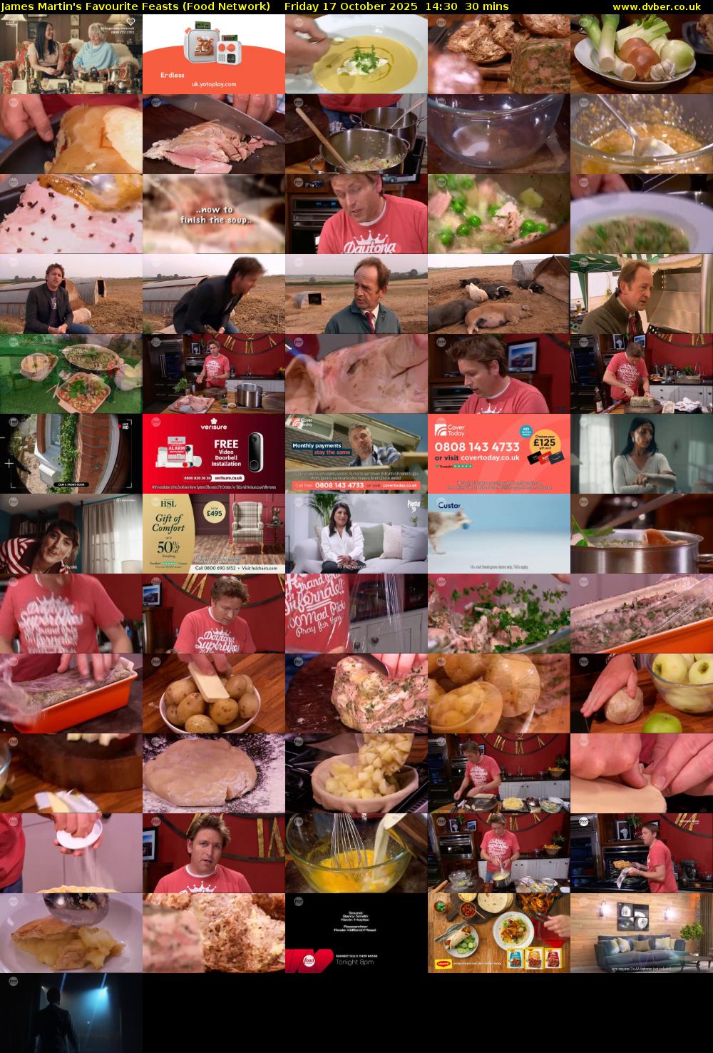 James Martin's Favourite Feasts (Food Network) Friday 17 October 2025 14:30 - 15:00