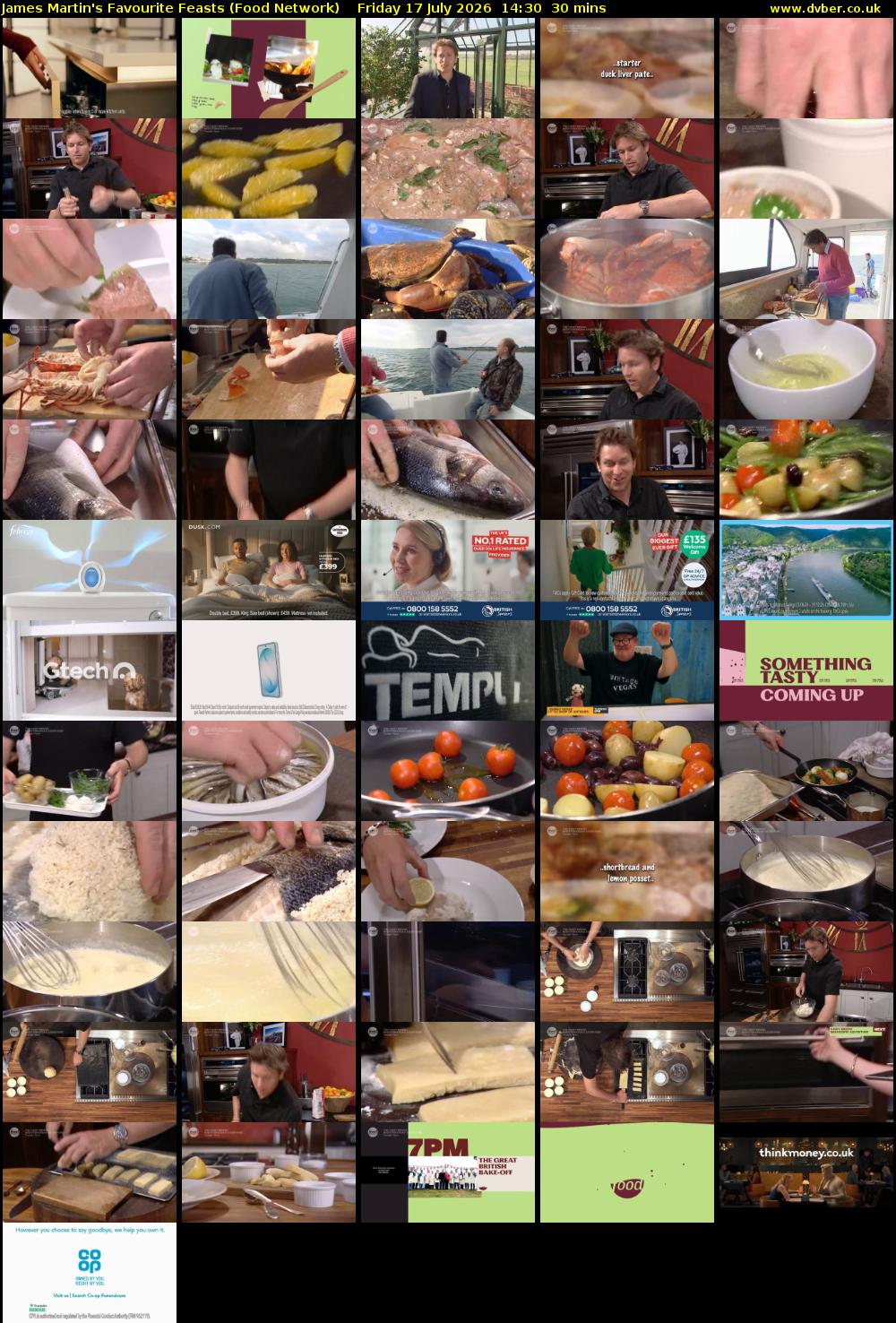 James Martin's Favourite Feasts (Food Network) Friday 17 July 2026 14:30 - 15:00