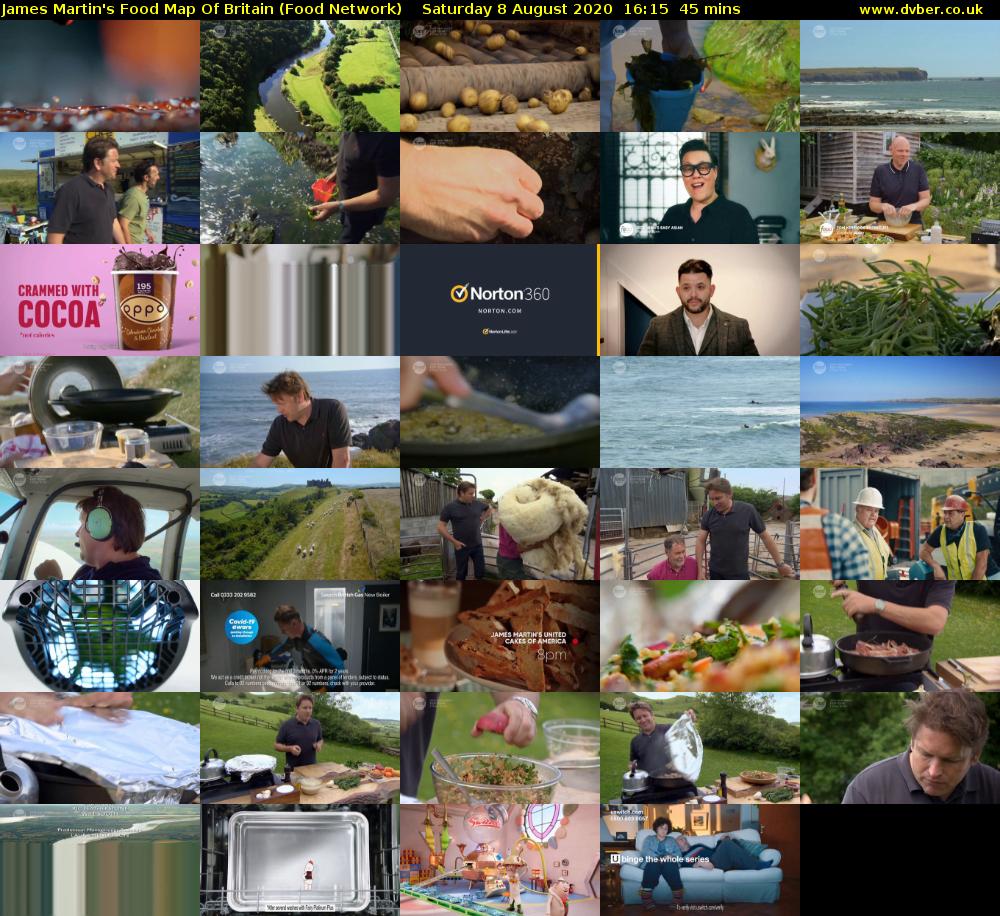 James Martin's Food Map Of Britain (Food Network) Saturday 8 August 2020 16:15 - 17:00