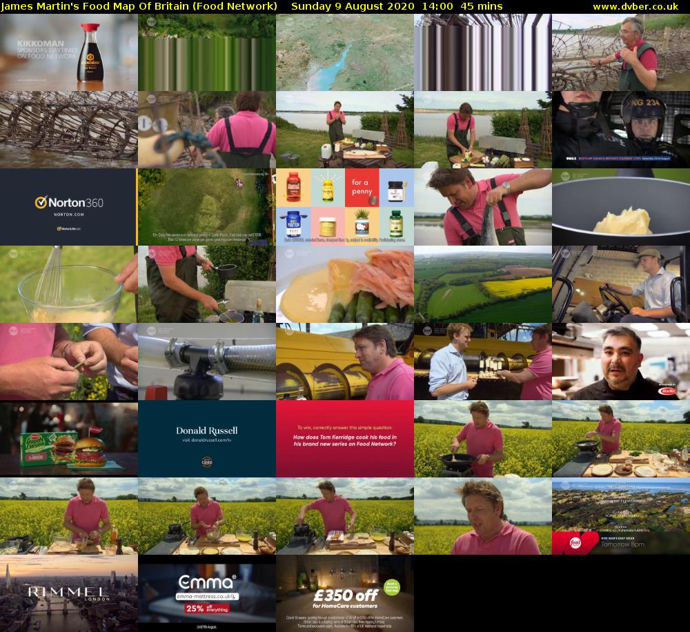 James Martin's Food Map Of Britain (Food Network) Sunday 9 August 2020 14:00 - 14:45